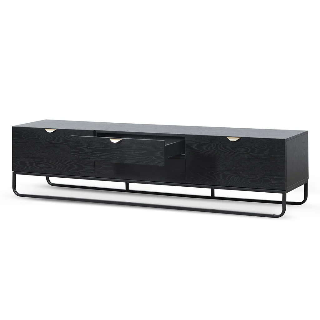 CTV6710-CN 2m Wooden TV Entertainment Unit - Black - Image 4