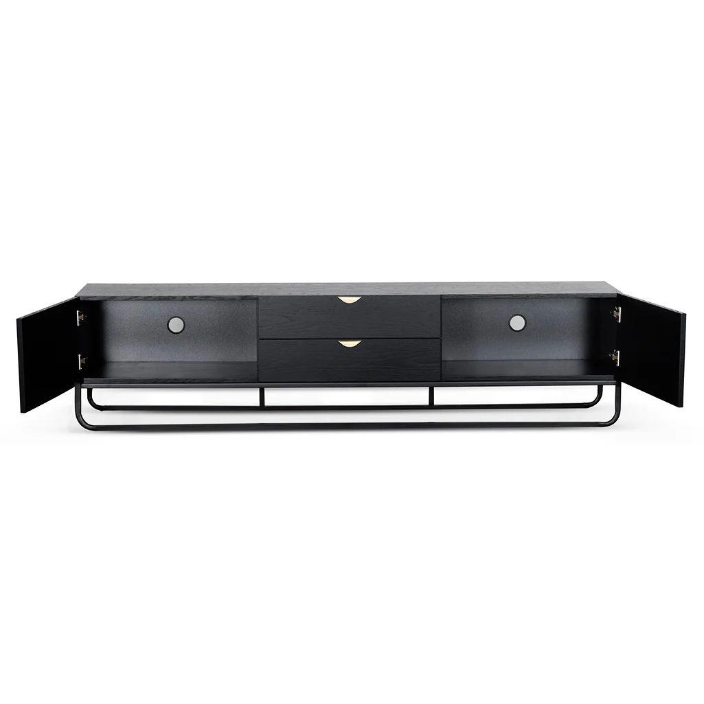 CTV6710-CN 2m Wooden TV Entertainment Unit - Black - Image 5