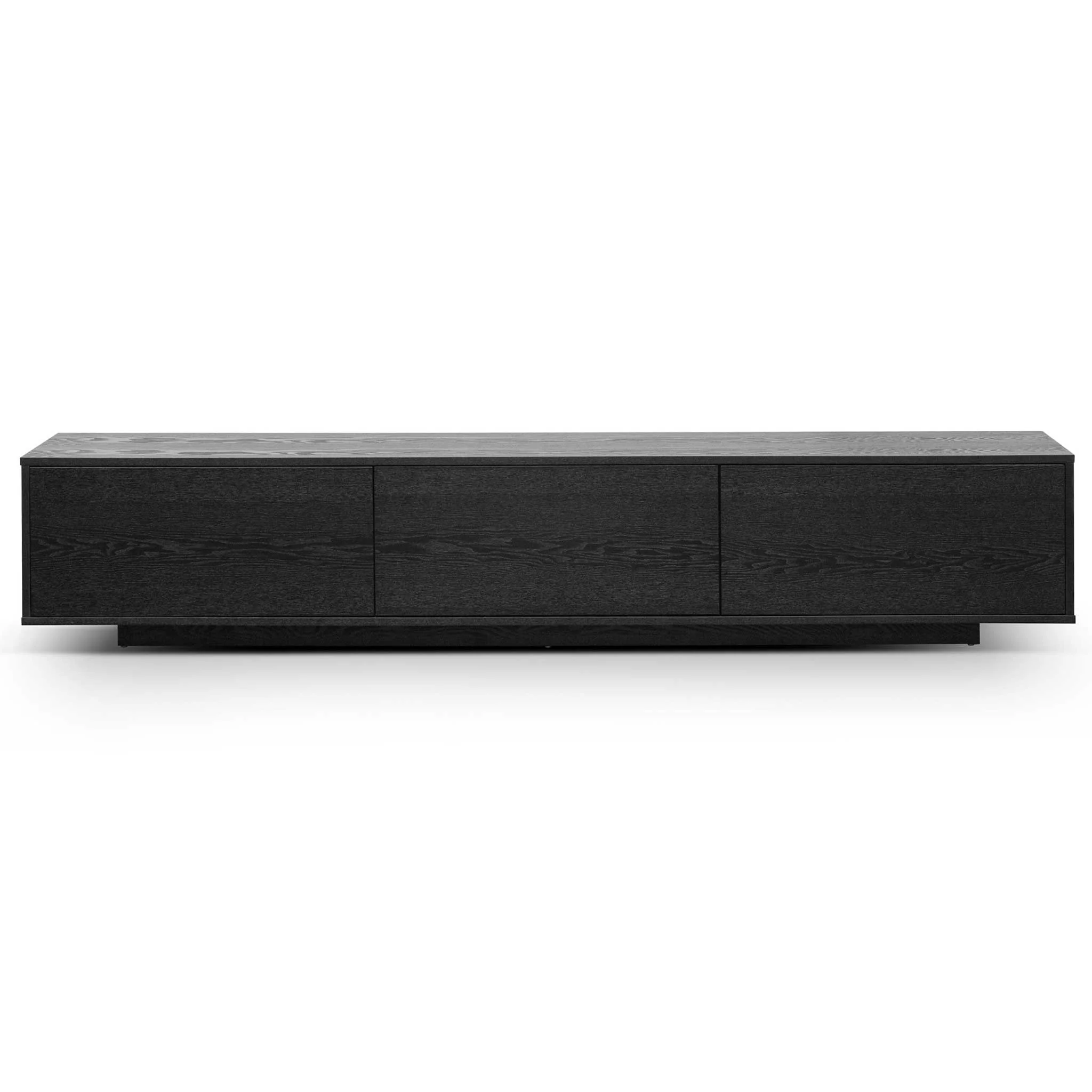 CTV6753-BB 2.3m Wooden Entertainment Unit - Full Black - Image 2