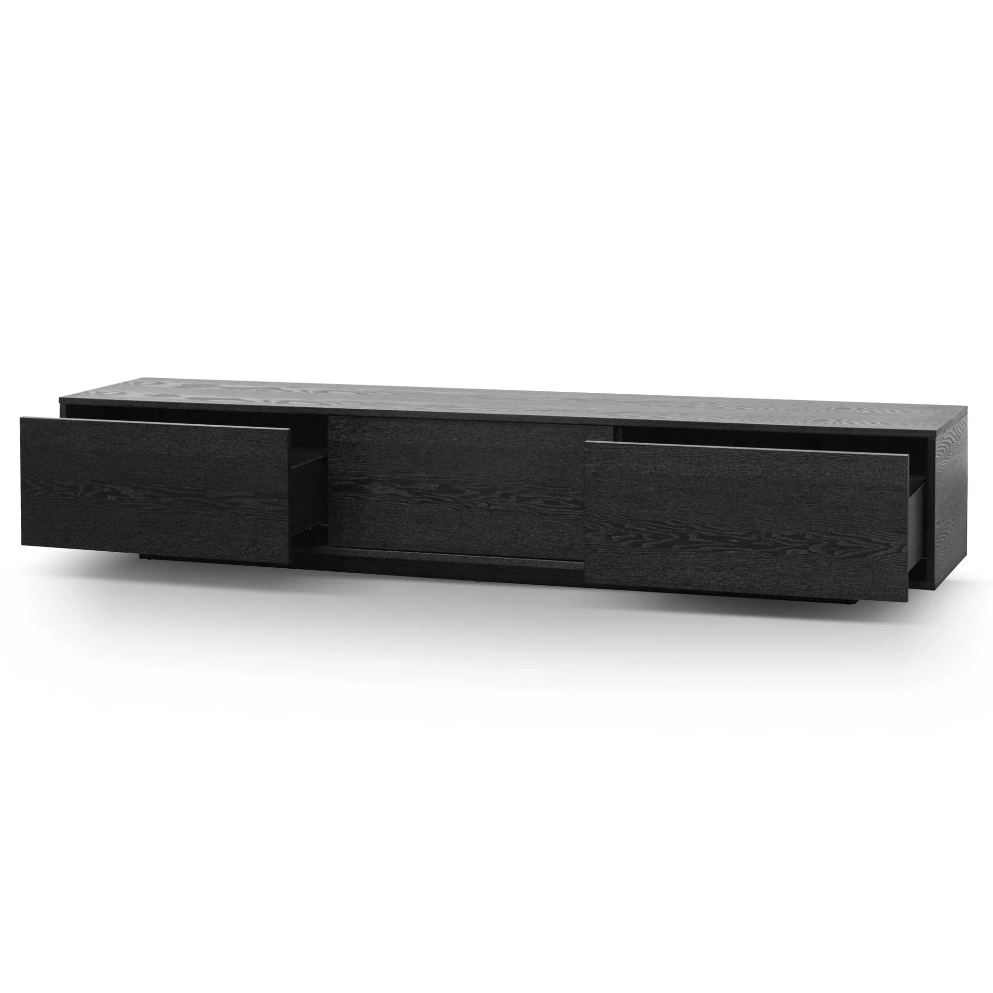 CTV6753-BB 2.3m Wooden Entertainment Unit - Full Black - Image 3