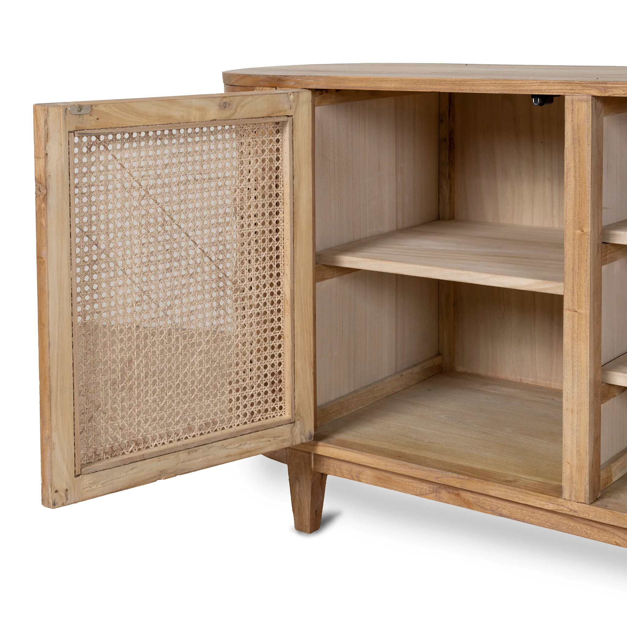 CDT6768 2.1m Sideboard Unit - Natural with Rattan Doors - Image 18