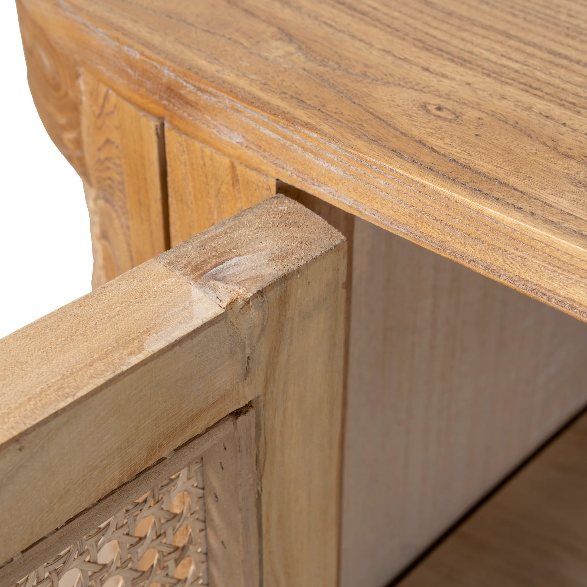 CDT6768 2.1m Sideboard Unit - Natural with Rattan Doors - Image 19