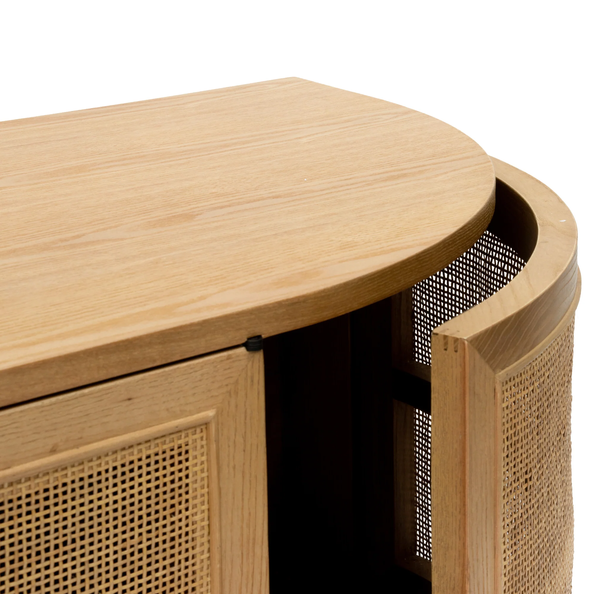 CTV8192-NI 2.2m Rattan Doors TV Entertainment unit - Natural - Image 6