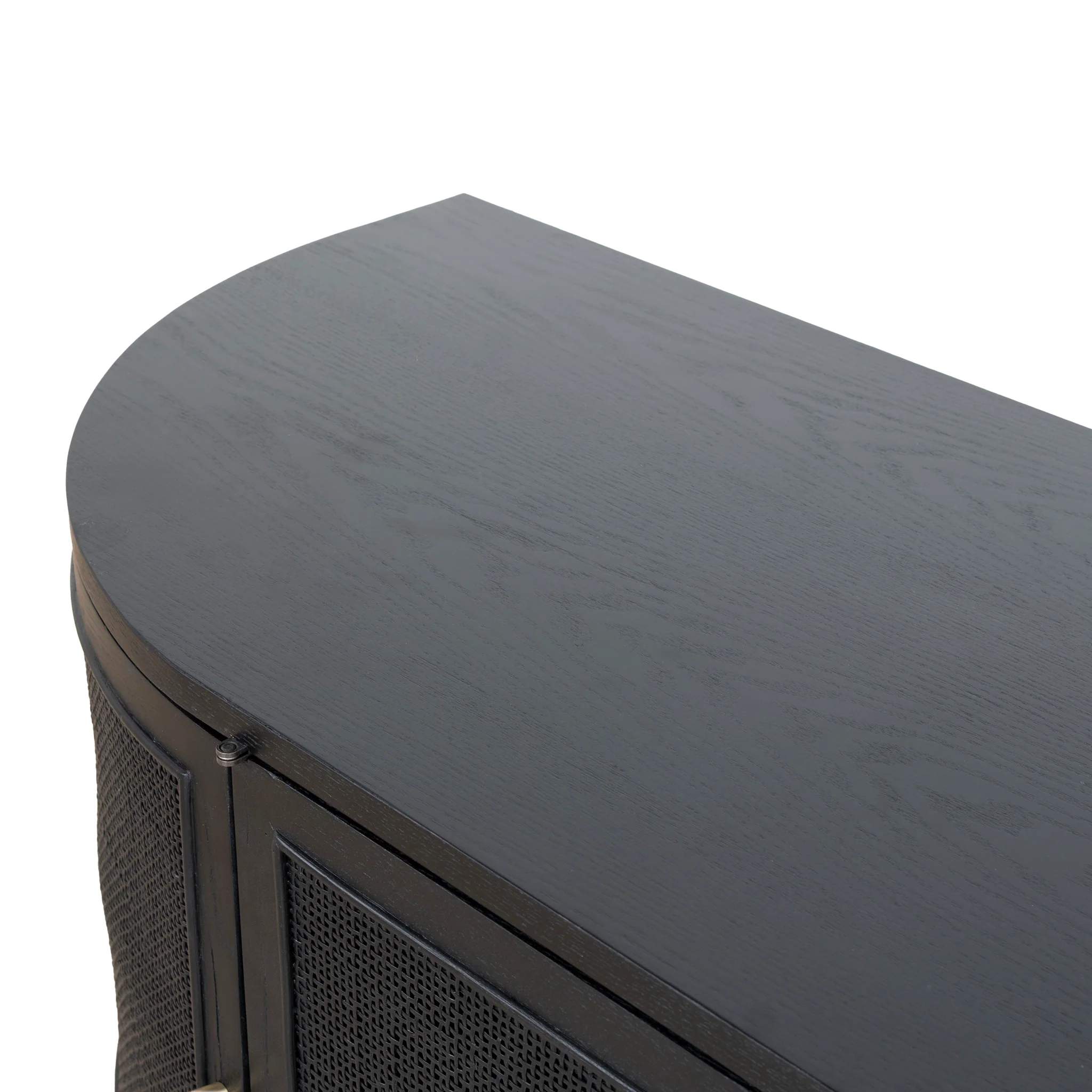 CTV8290-NI 2.2m Rattan Doors TV Entertainment unit - Full Black - Image 10