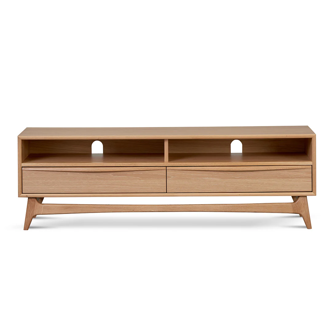 CTV8390-VN Narrow TV Entertainment Unit - Natural Oak - Image 2