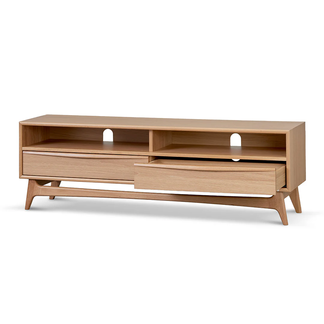 CTV8390-VN Narrow TV Entertainment Unit - Natural Oak - Image 4