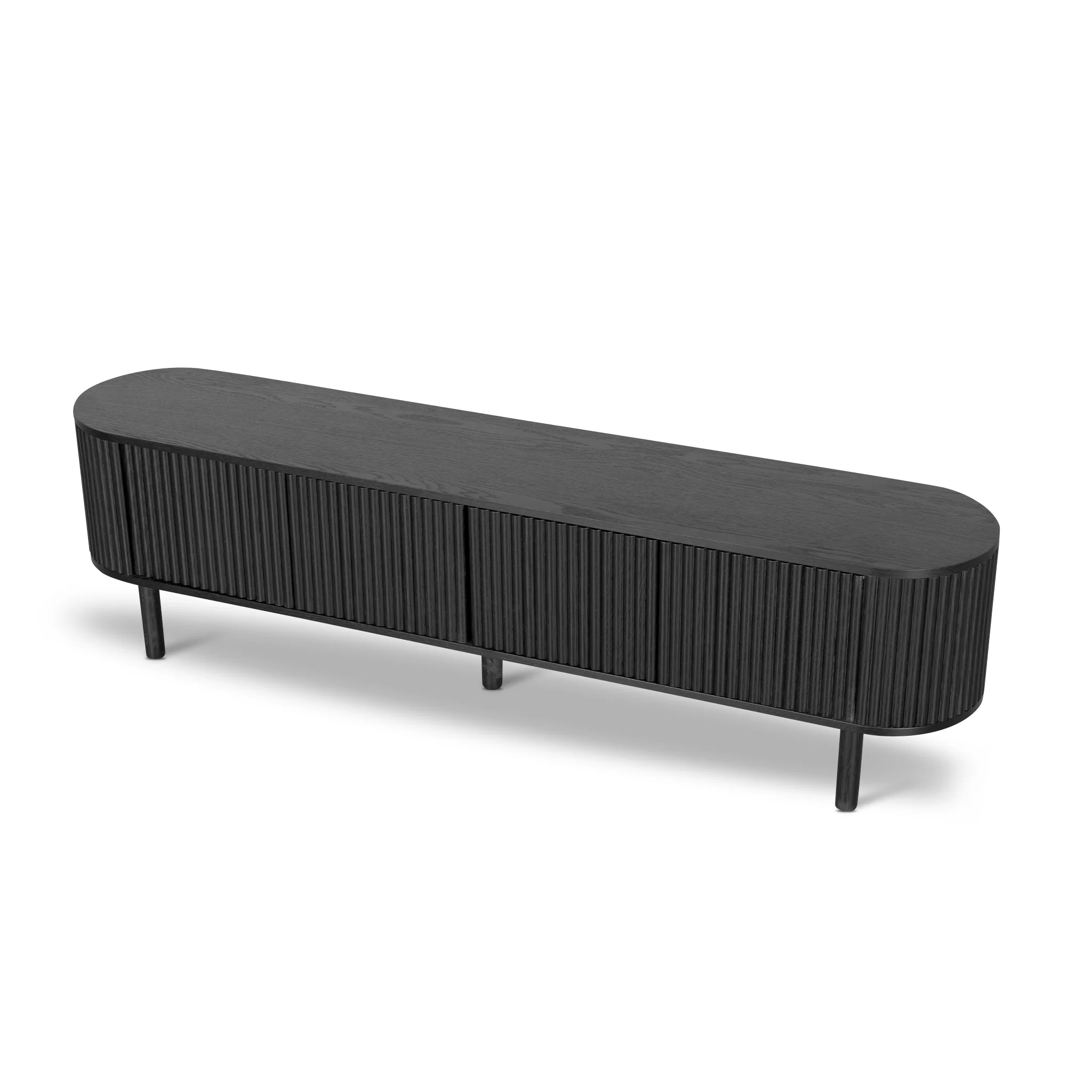 CTV8618-KD 2m TV Entertainment Unit - Full Black - Image 5