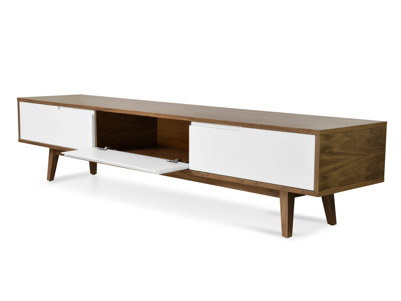 CTV862-DW 2.1m Lowline TV Entertainment Unit - Walnut - Image 3