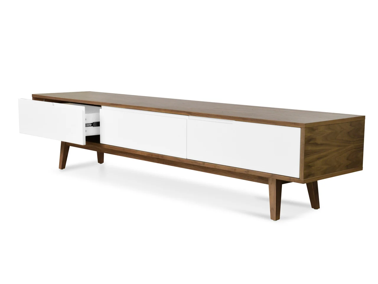 CTV862-DW 2.1m Lowline TV Entertainment Unit - Walnut - Image 4
