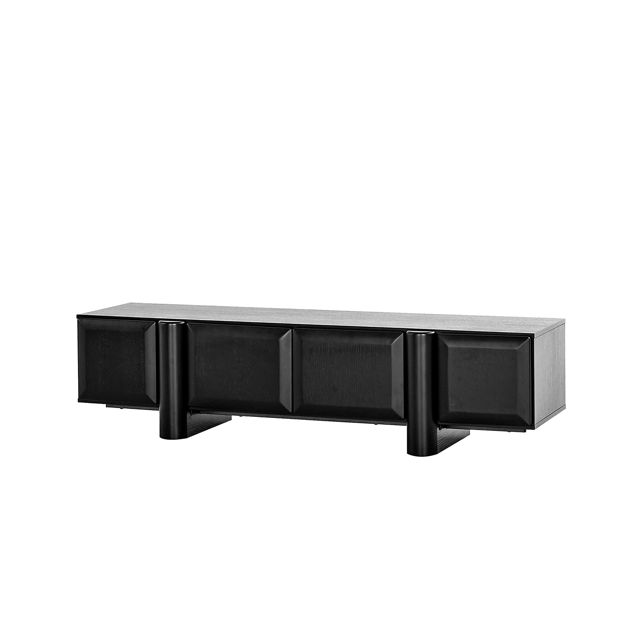CTV8638-IG 1.6m TV Entertainment Unit - Full Black - Image 2