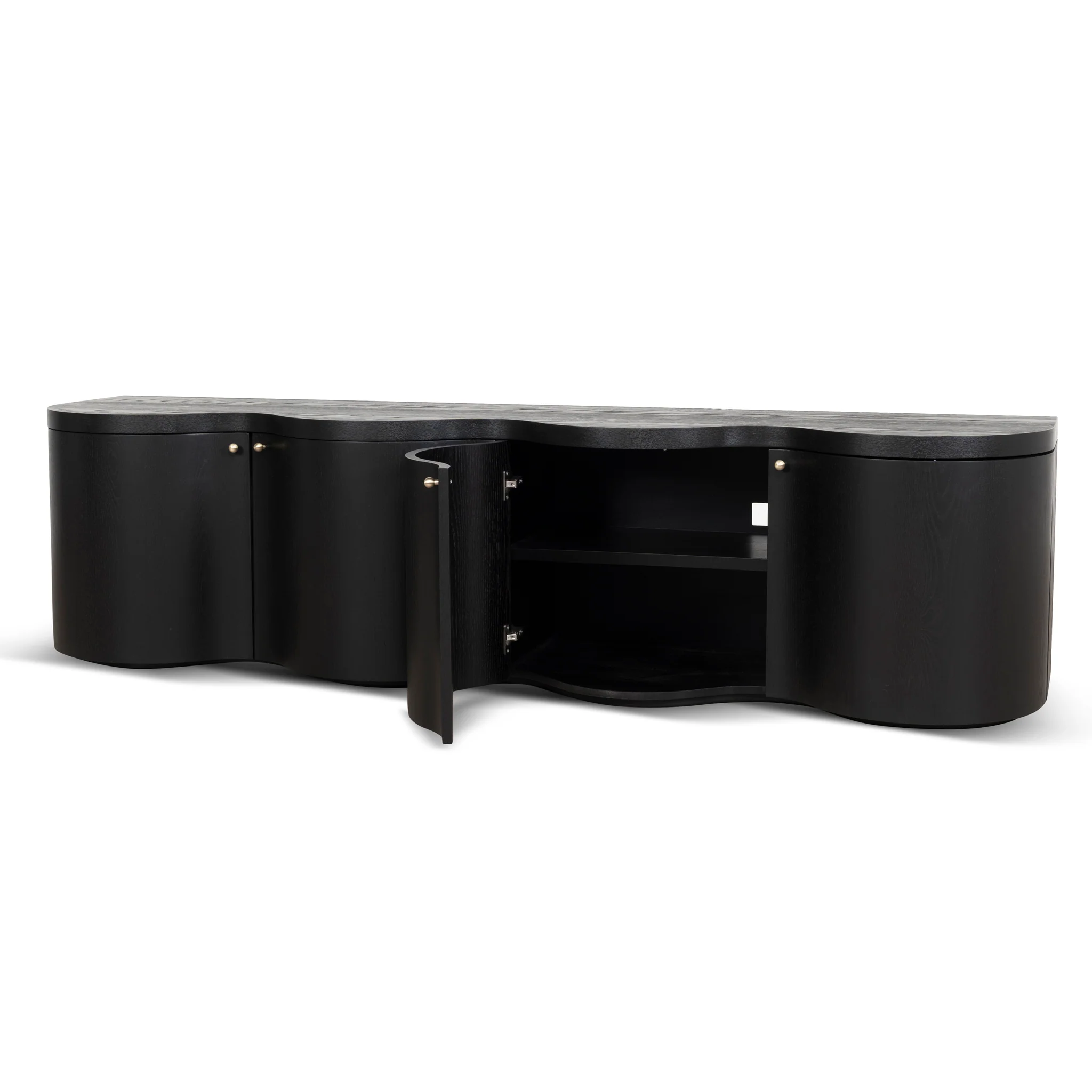 CTV8708-VA 2.15m TV Entertainment Unit - Textured Espresso Black - Image 3