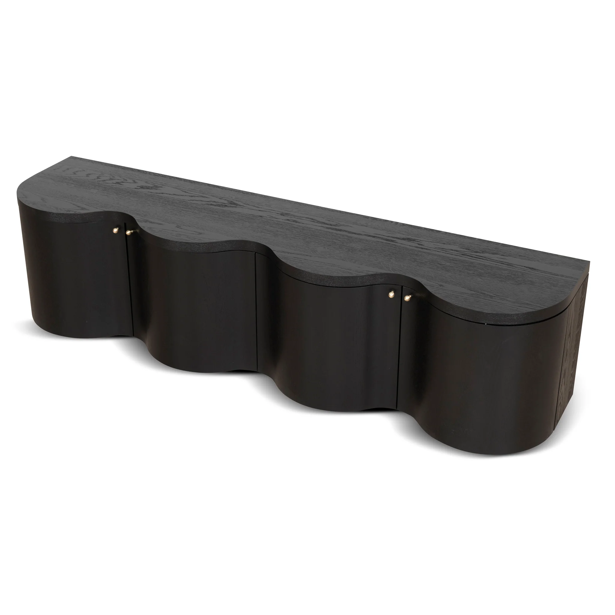 CTV8708-VA 2.15m TV Entertainment Unit - Textured Espresso Black - Image 4