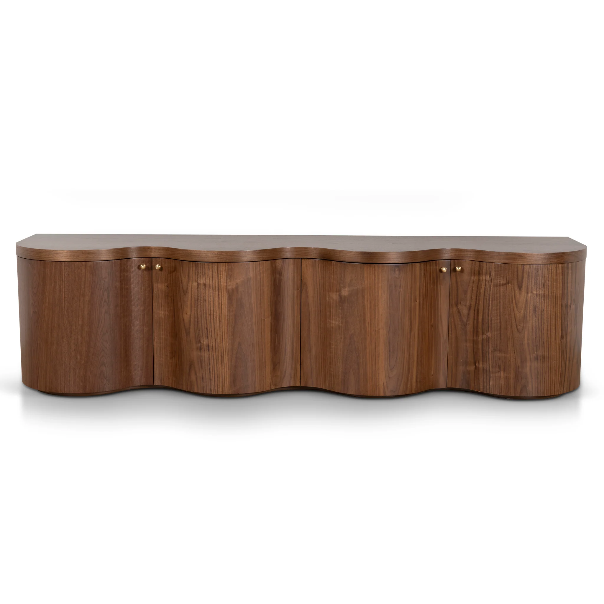CTV8709-VA 2.15m TV Entertainment Unit - Light Walnut - Image 2