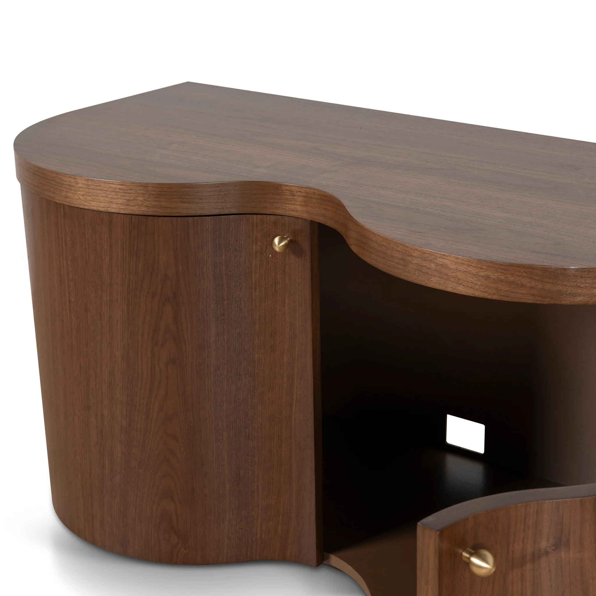 CTV8709-VA 2.15m TV Entertainment Unit - Light Walnut - Image 9