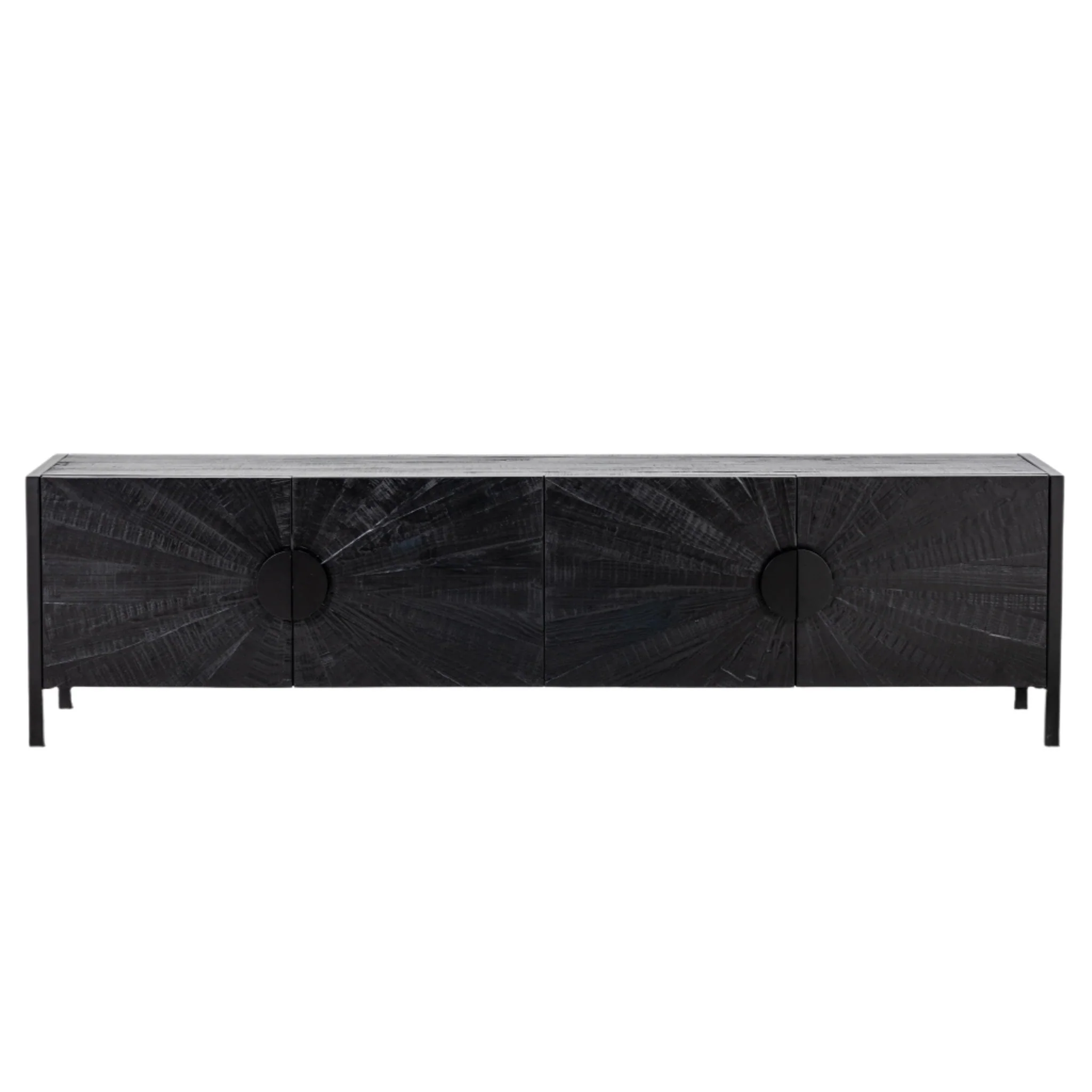 CTV8952-NI 2.1m Wooden TV Entertainment Unit - Black - Image 2