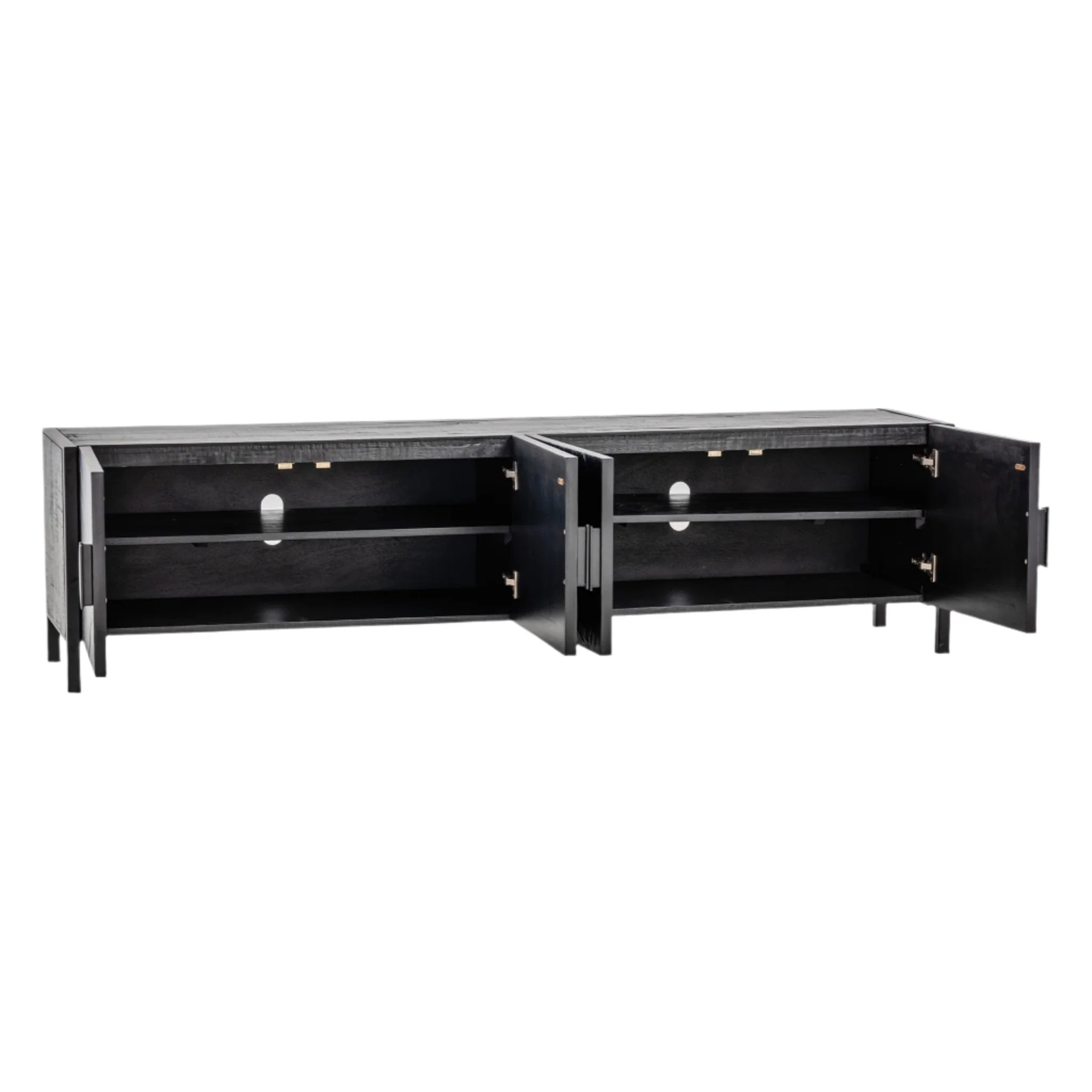 CTV8952-NI 2.1m Wooden TV Entertainment Unit - Black - Image 3