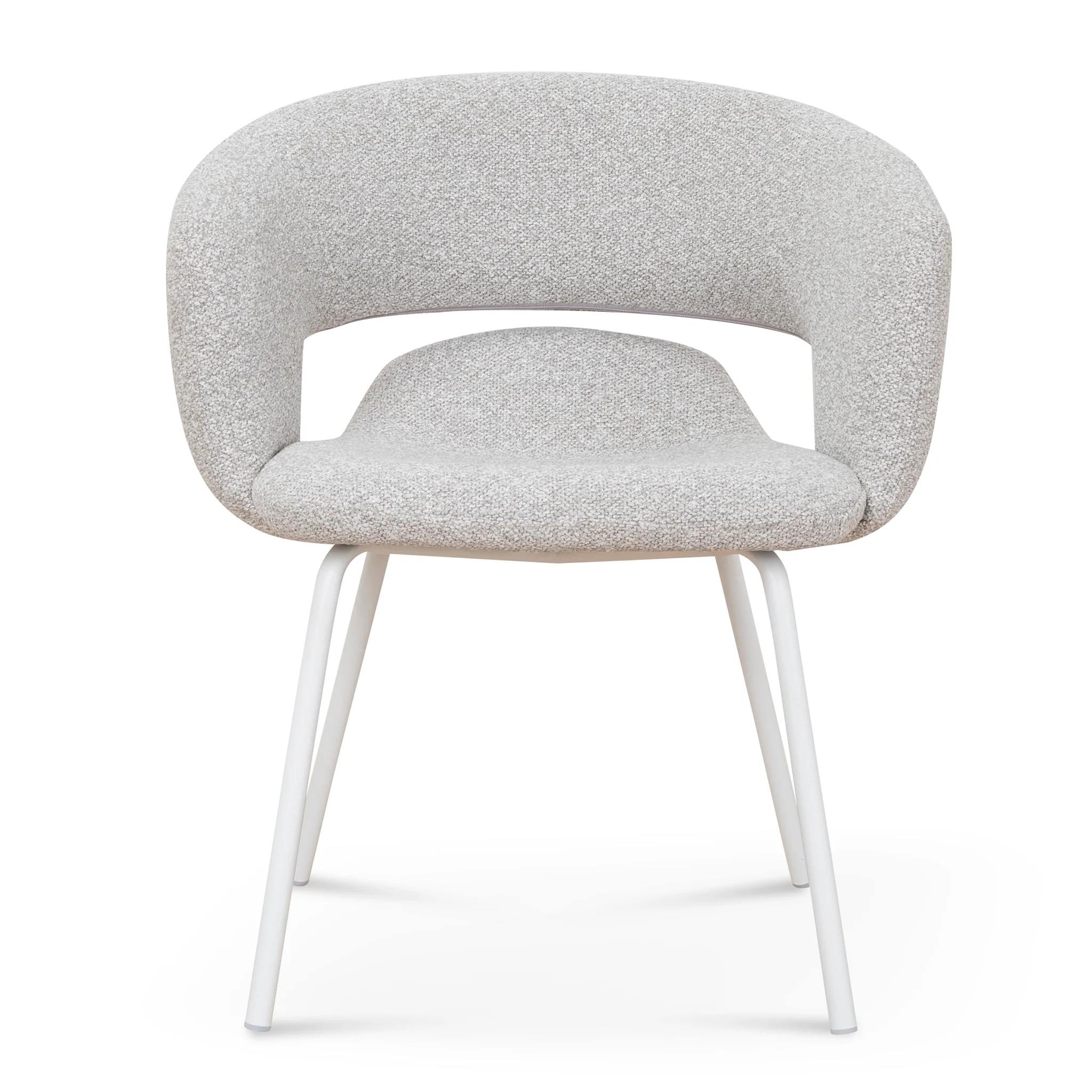 CDC10193-FH White Dining Chair - Clay Grey (Set of 2) - Image 2