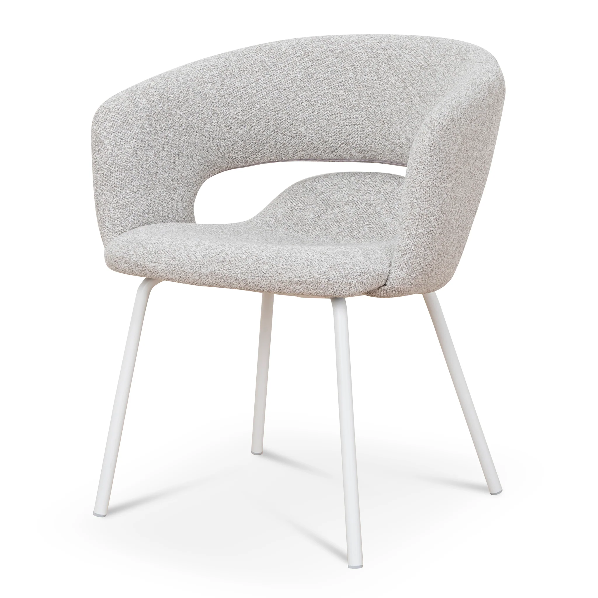 CDC10193-FH White Dining Chair - Clay Grey (Set of 2) - Image 3