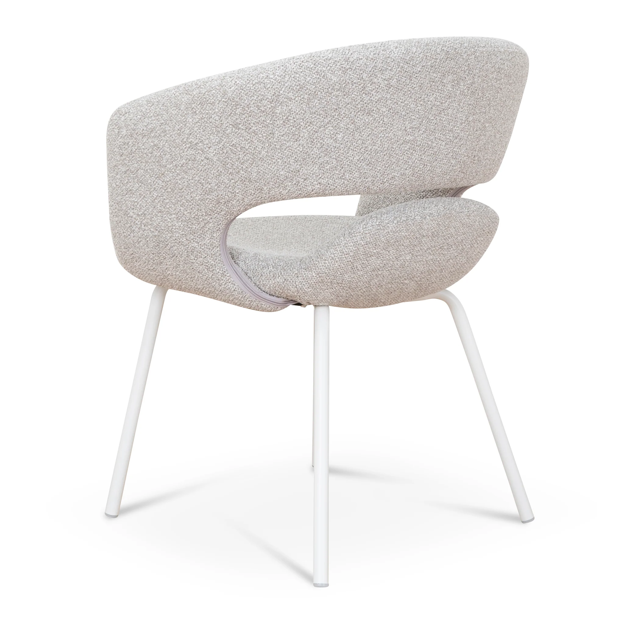 CDC10193-FH White Dining Chair - Clay Grey (Set of 2) - Image 5