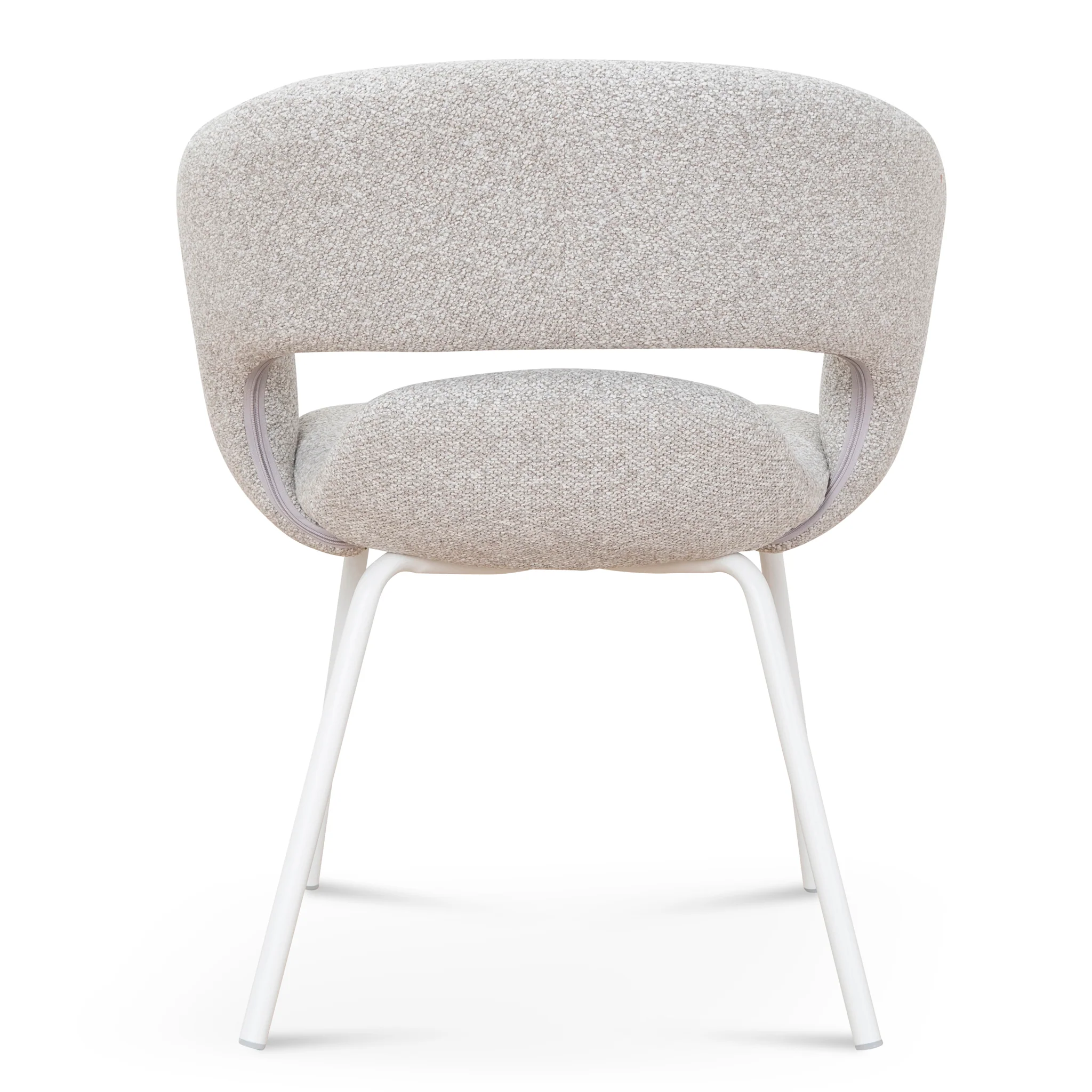CDC10193-FH White Dining Chair - Clay Grey (Set of 2) - Image 6