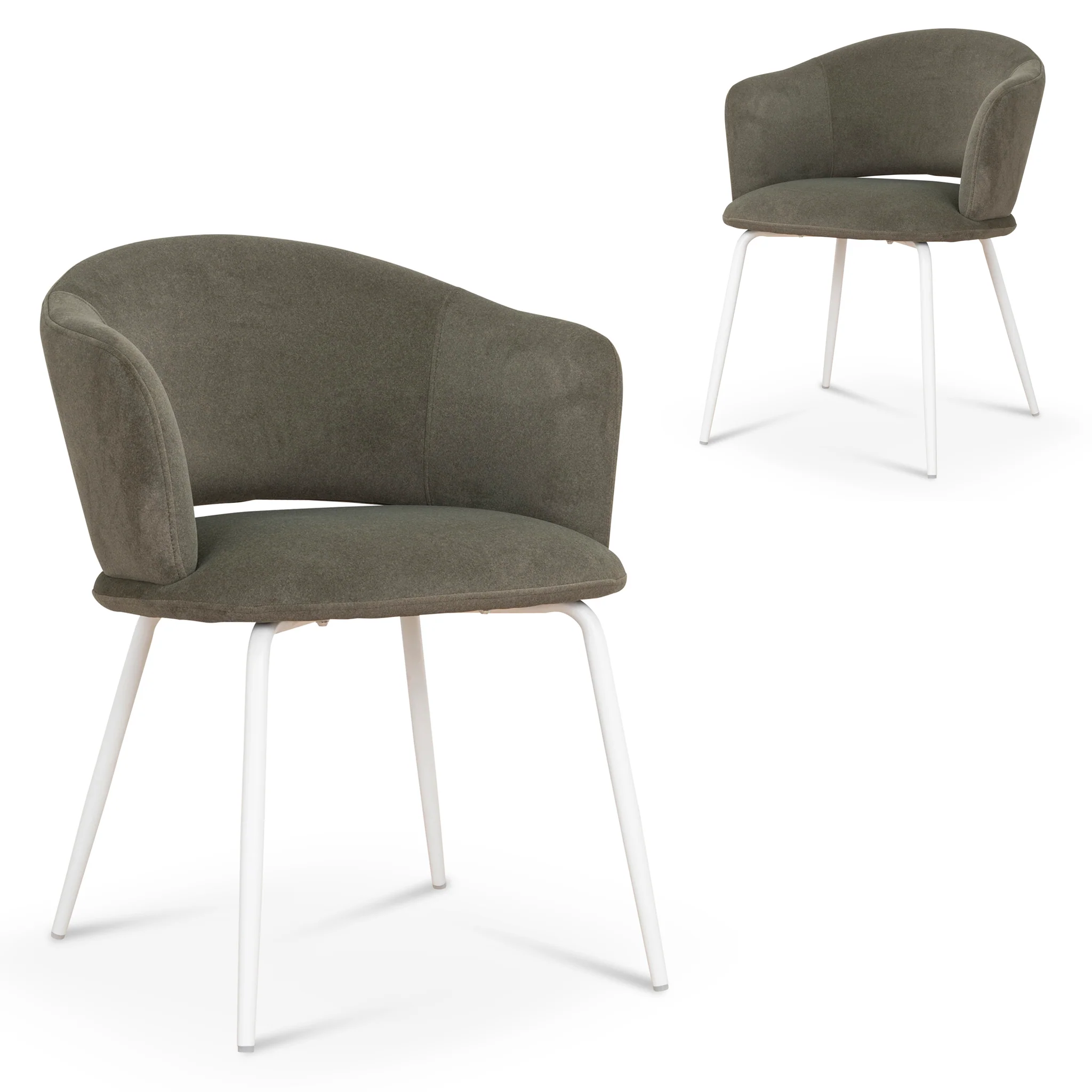 CDC10194-FH White Dining Chair - Dark Moss Green (Set of 2) - Image 16