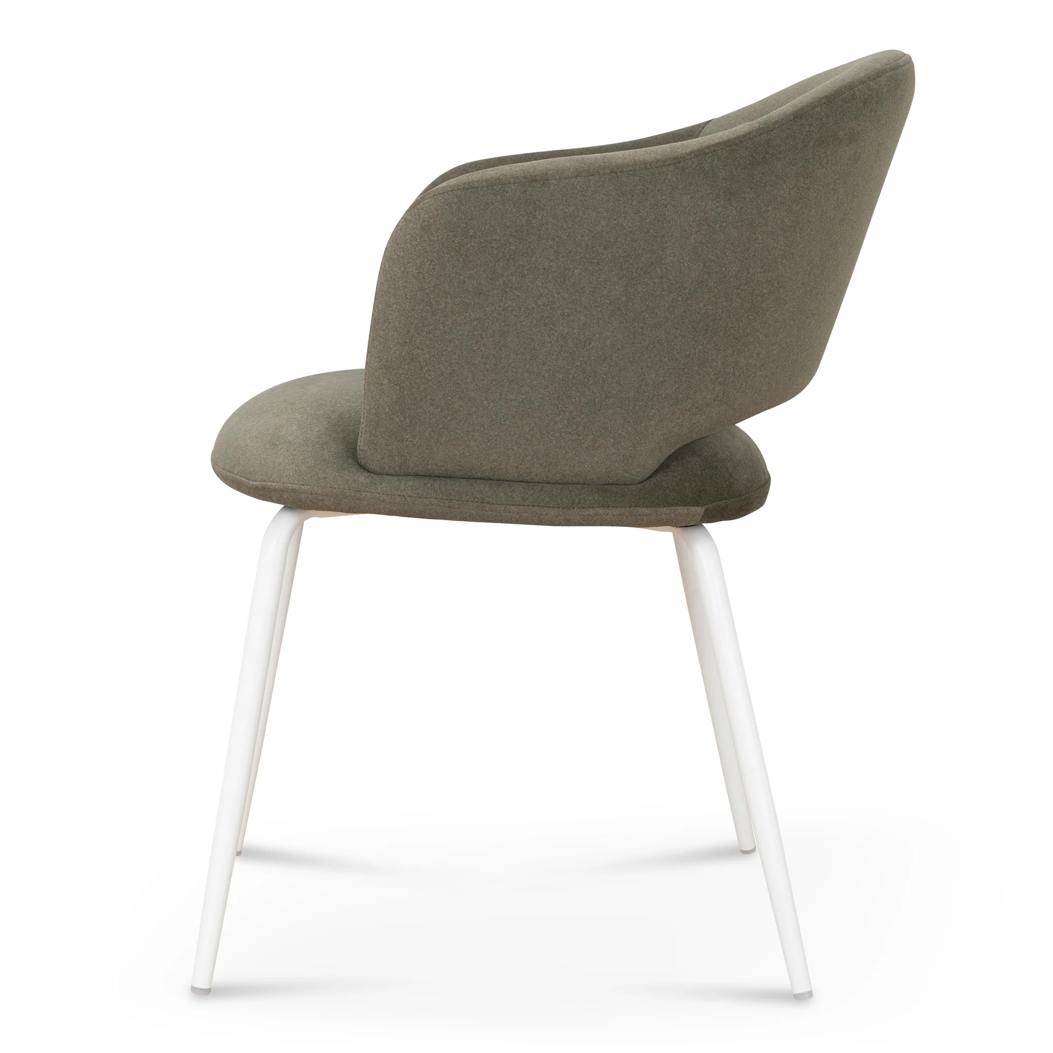 CDC10194-FH White Dining Chair - Dark Moss Green (Set of 2) - Image 4