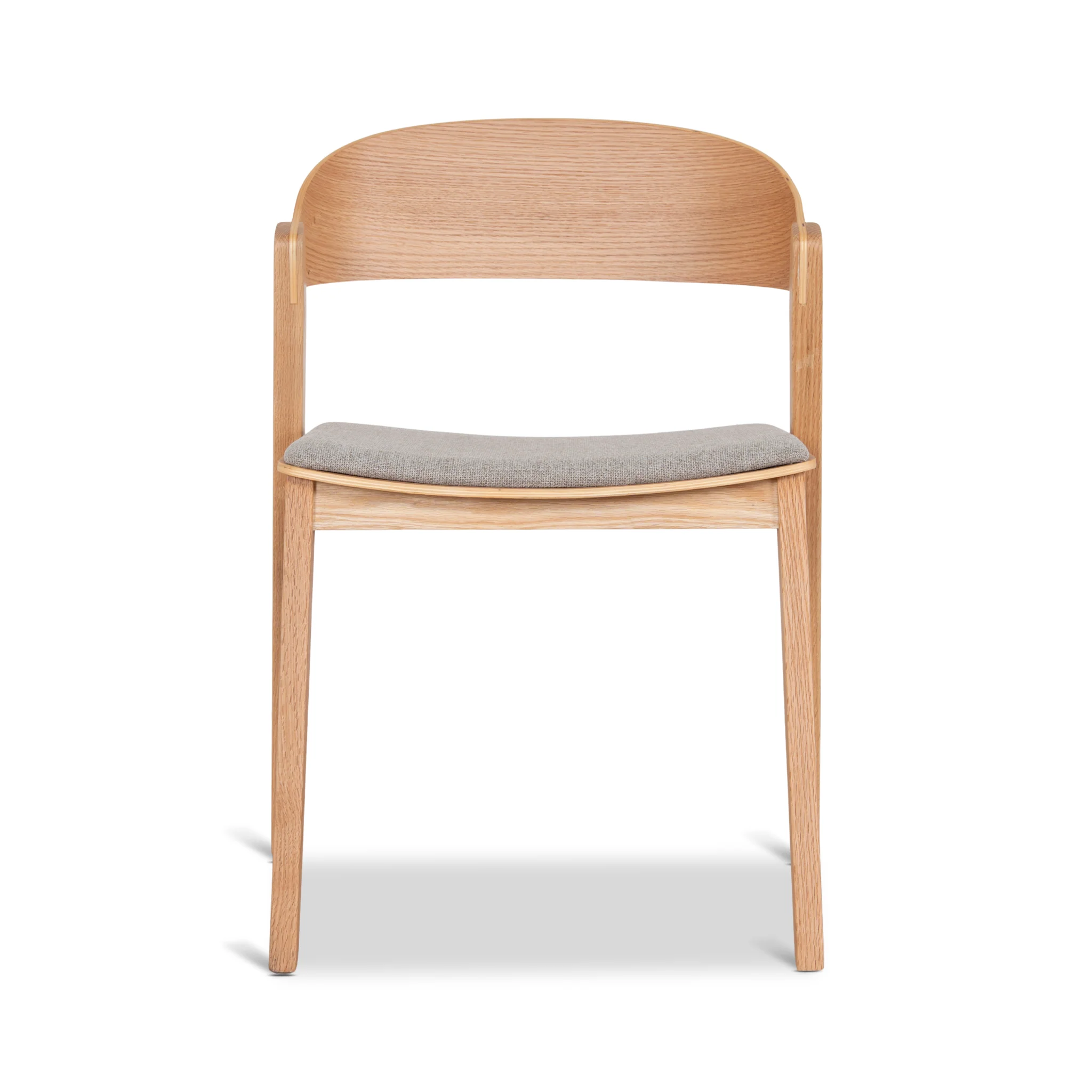 CDC10291-SD Natural Dining Chair - Grey Seat (Set of 2) - Image 2
