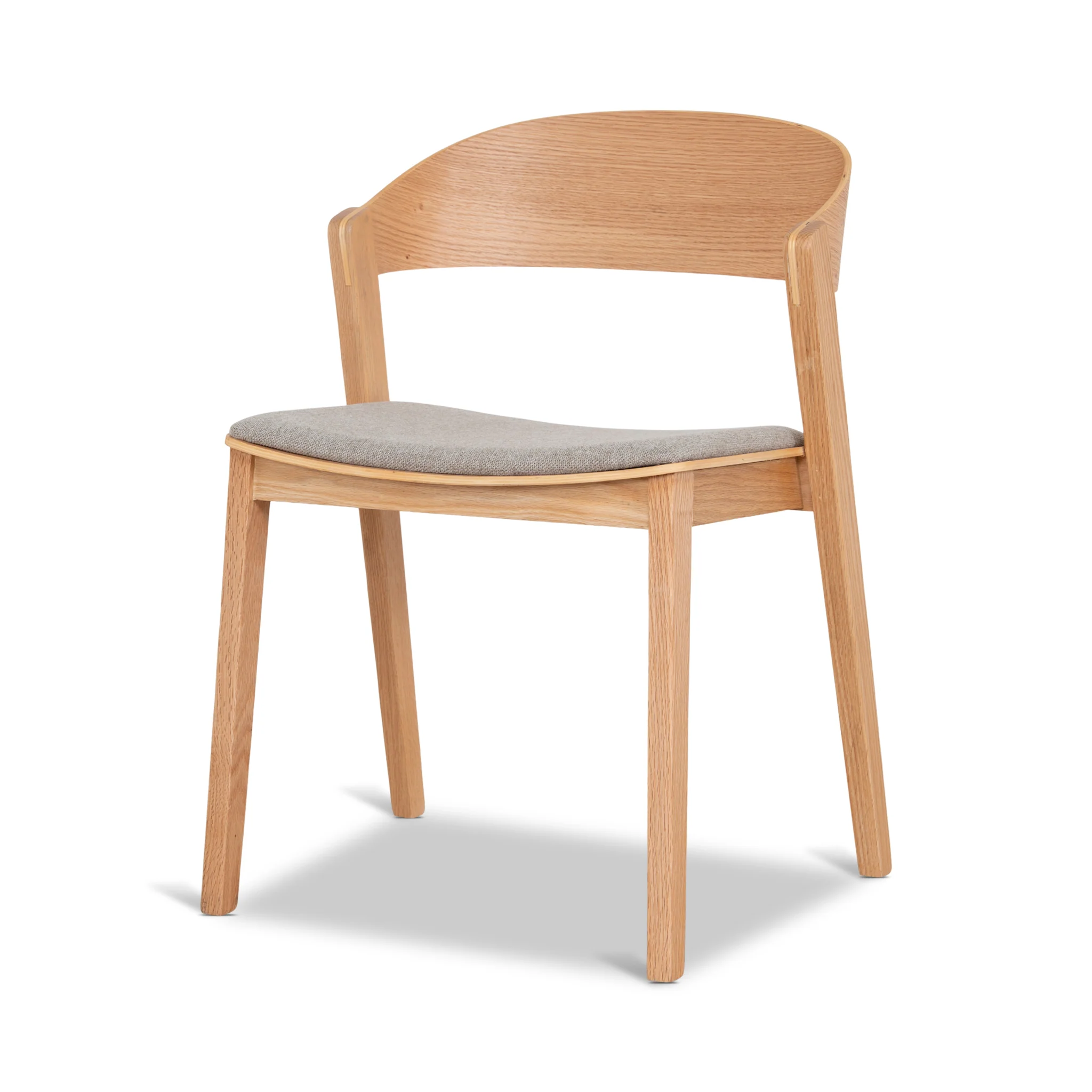 CDC10291-SD Natural Dining Chair - Grey Seat (Set of 2) - Image 3
