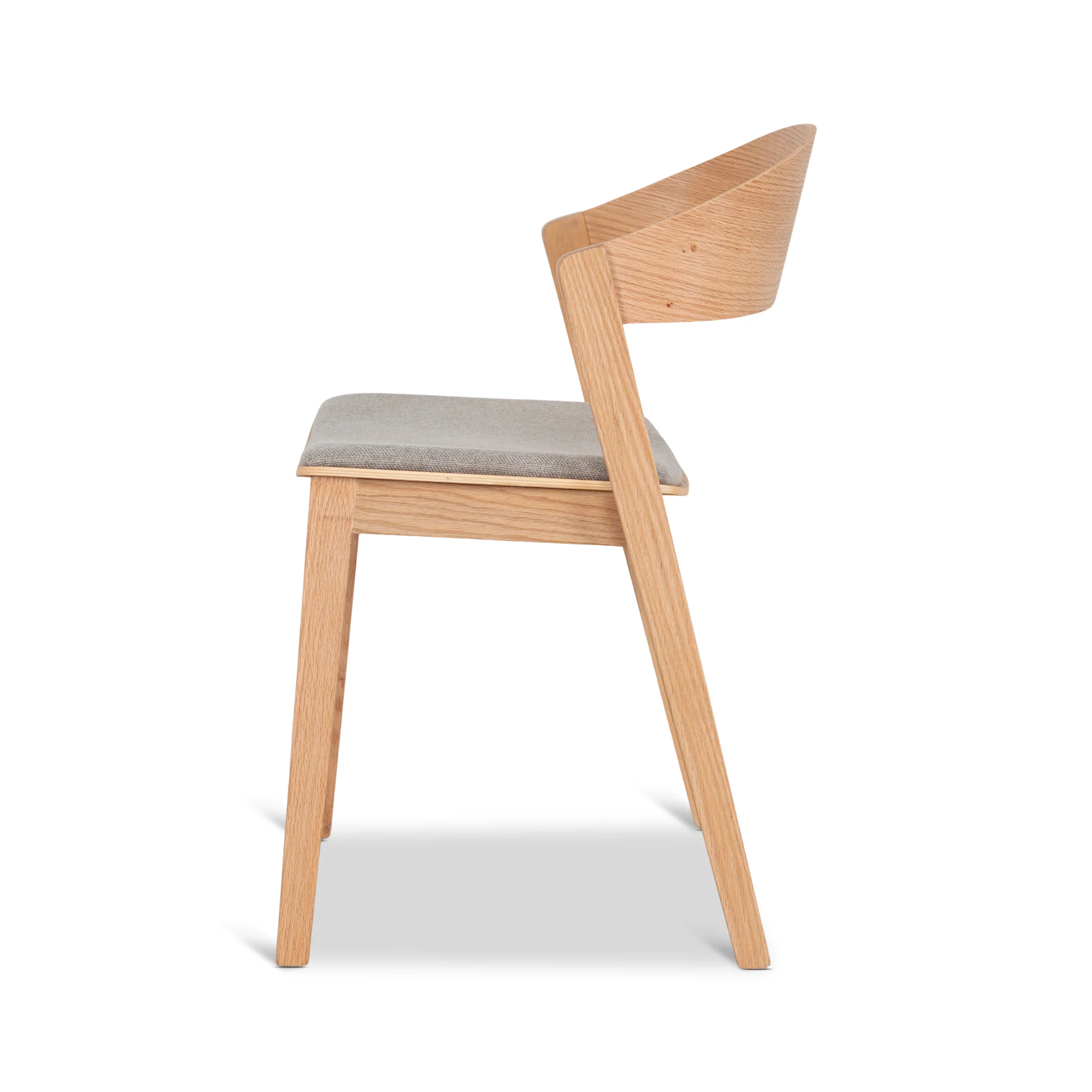 CDC10291-SD Natural Dining Chair - Grey Seat (Set of 2) - Image 4