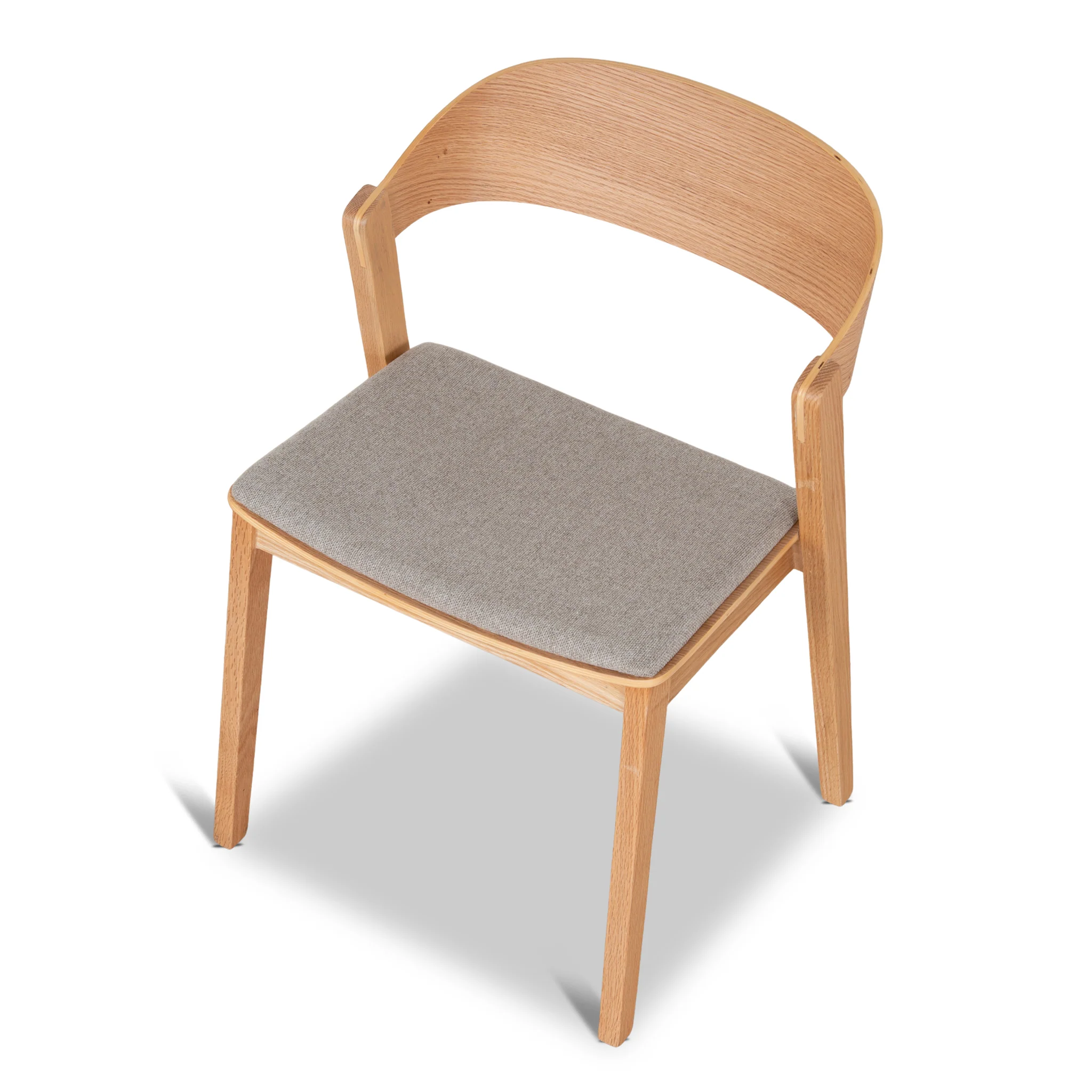 CDC10291-SD Natural Dining Chair - Grey Seat (Set of 2) - Image 7