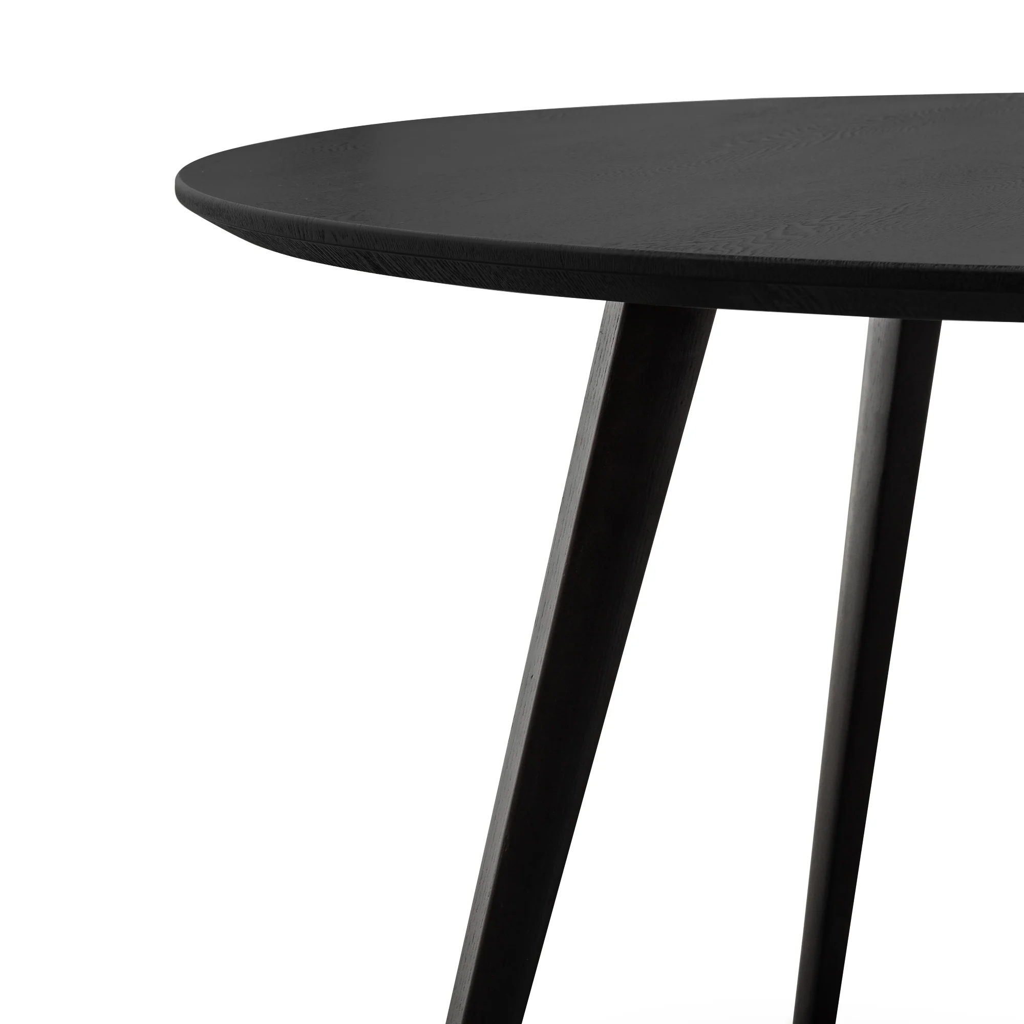 CDT6127-SD 1.2m Veneer Wooden Dining Table - Full Black - Image 4