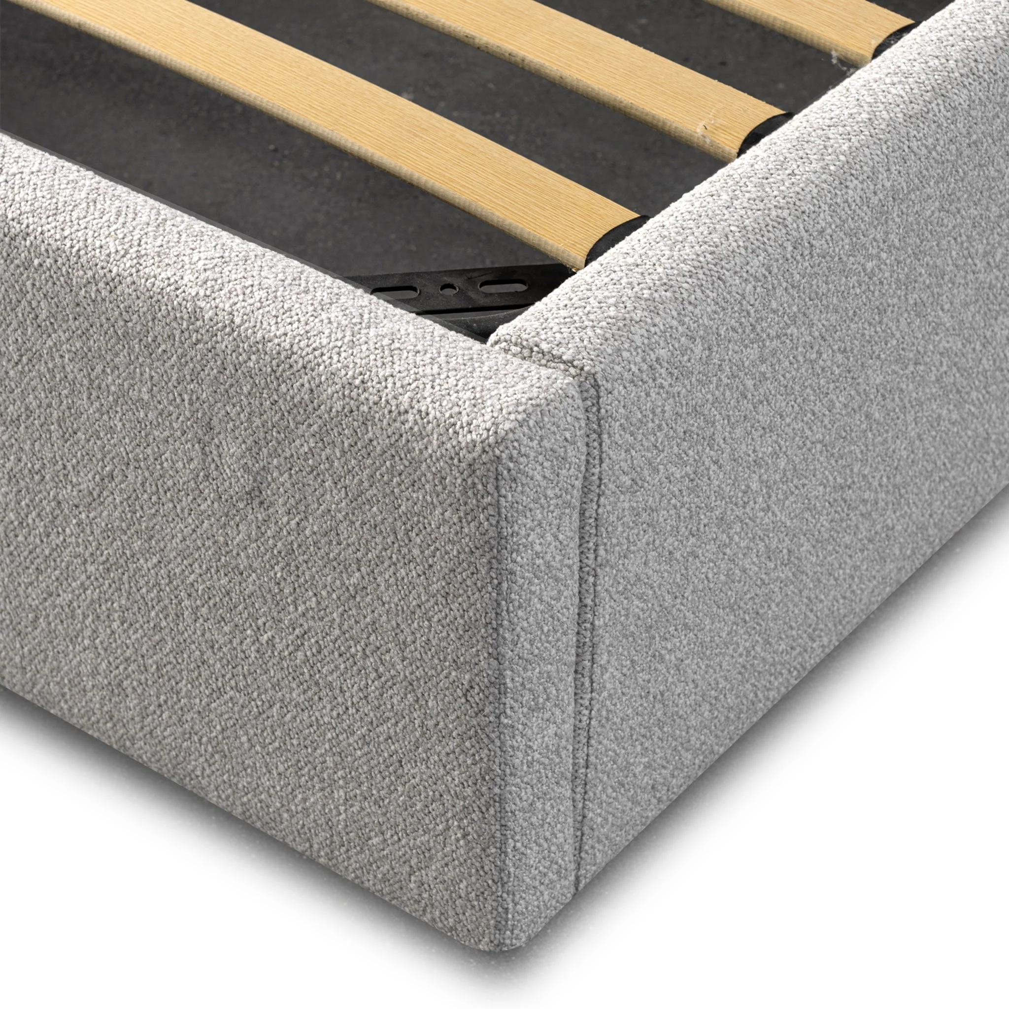 CBD10051-MI Queen Bed Frame - Wide Base in Clay Grey - Image 7