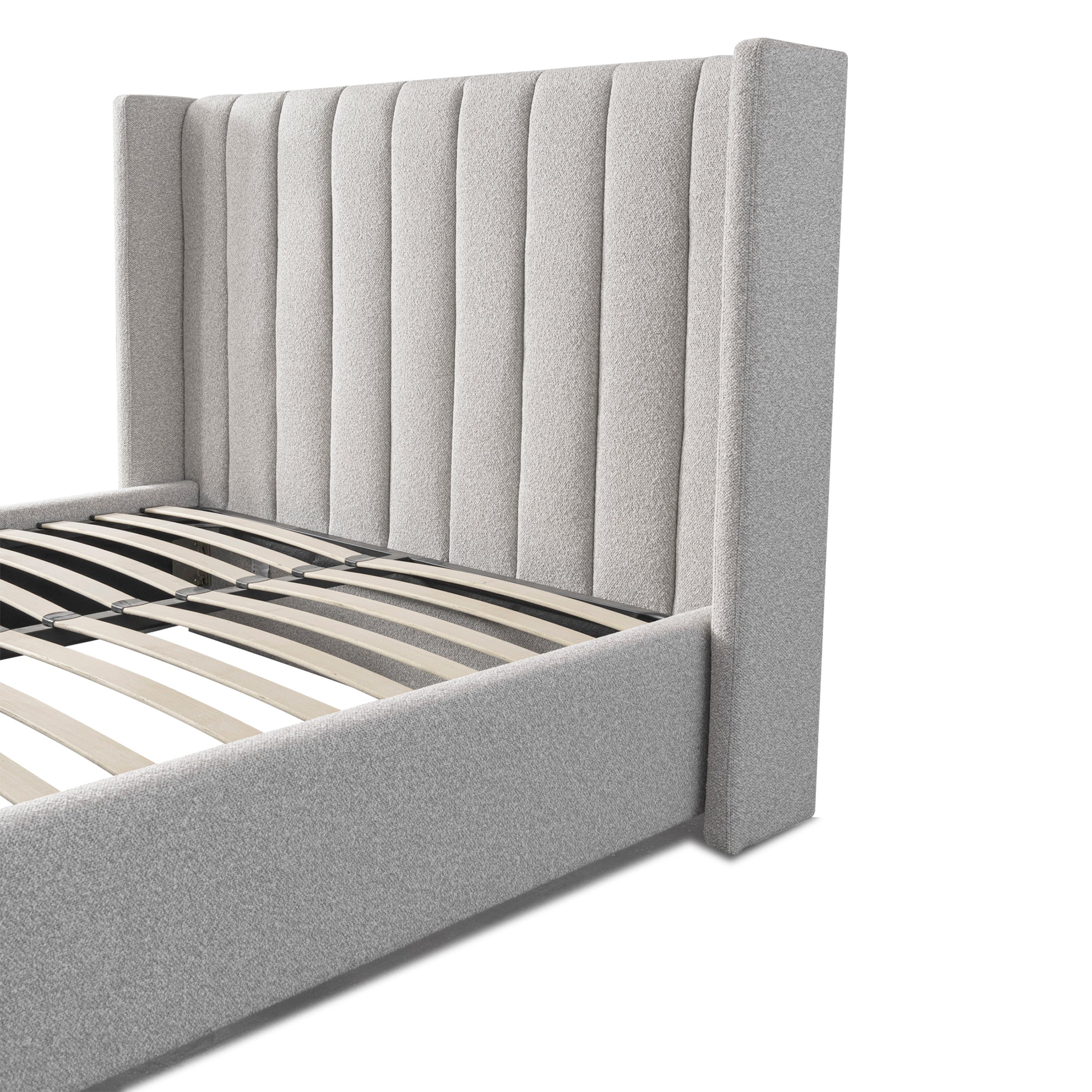 CBD10051-MI Queen Bed Frame - Wide Base in Clay Grey - Image 8