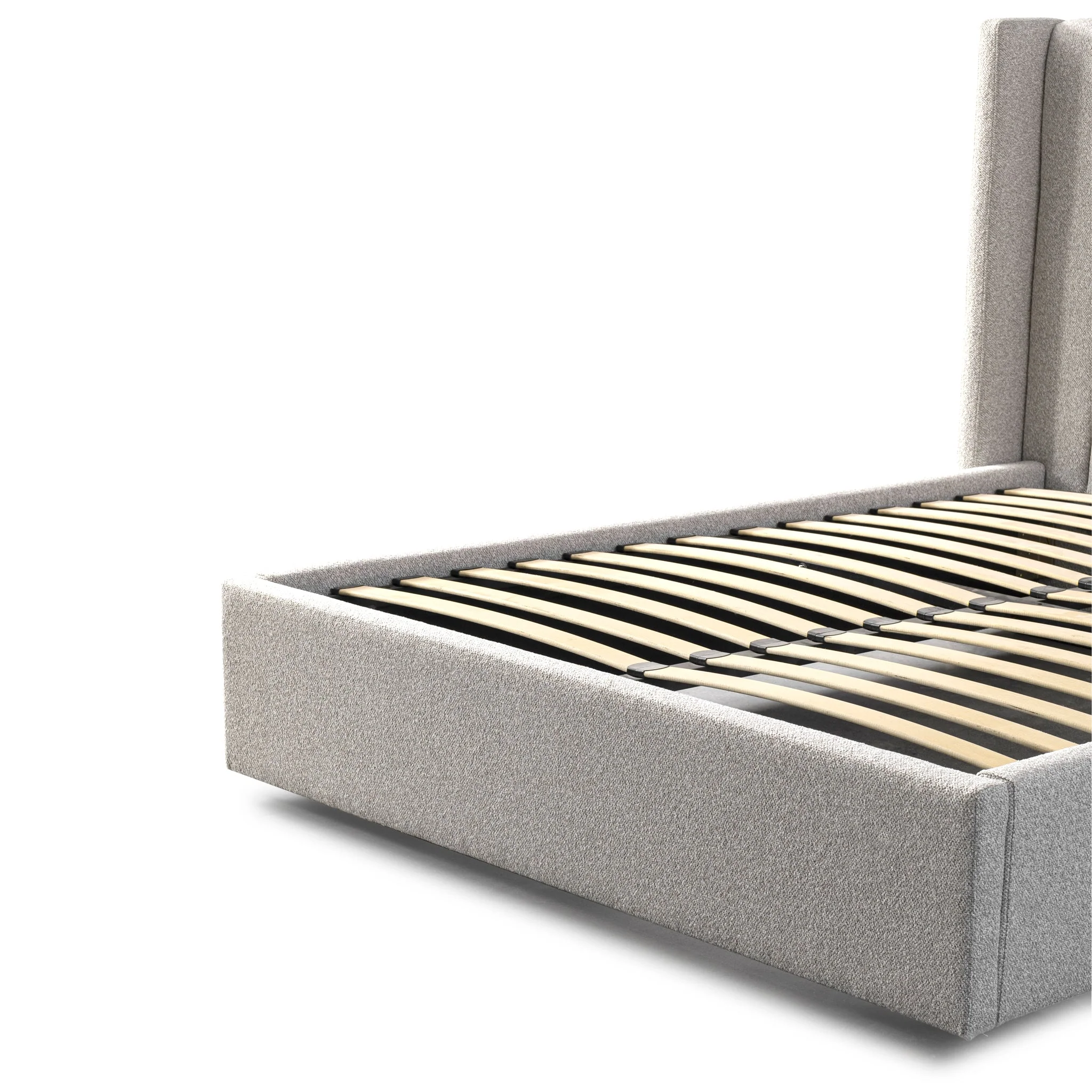 CBD10051-MI Queen Bed Frame - Wide Base in Clay Grey - Image 9