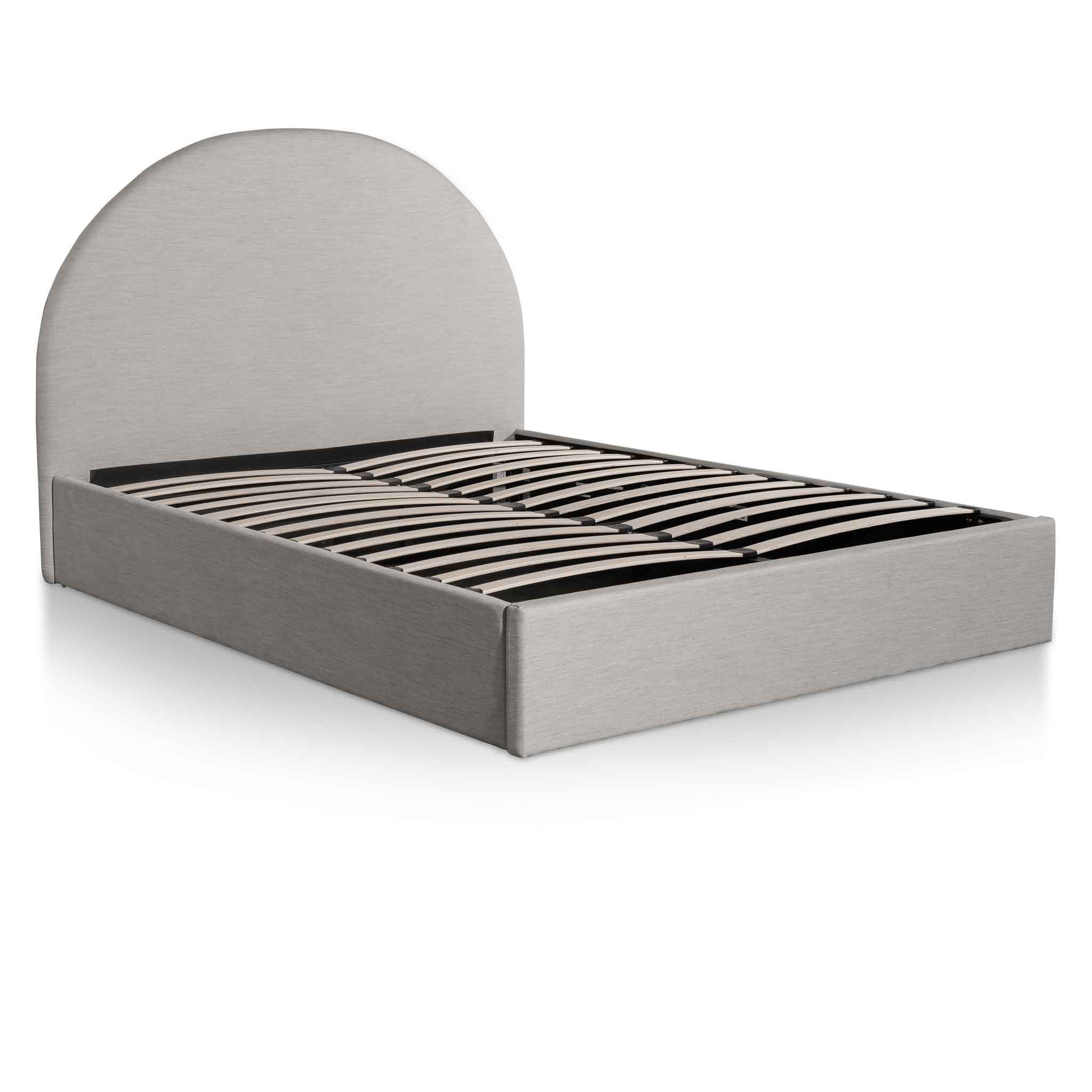 CBD6575-YO Fabric Queen Bed - Pearl Grey with Storage - Image 15