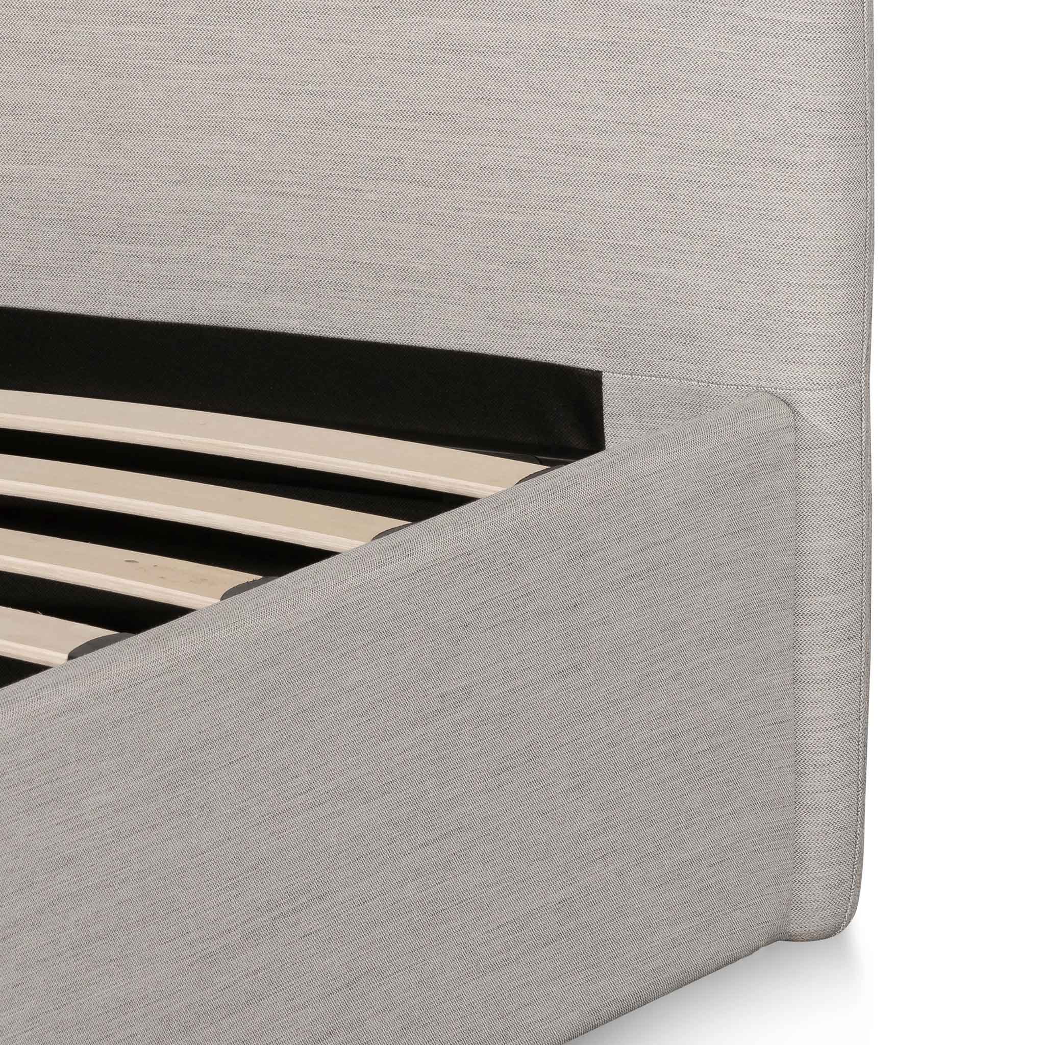 CBD6575-YO Fabric Queen Bed - Pearl Grey with Storage - Image 7