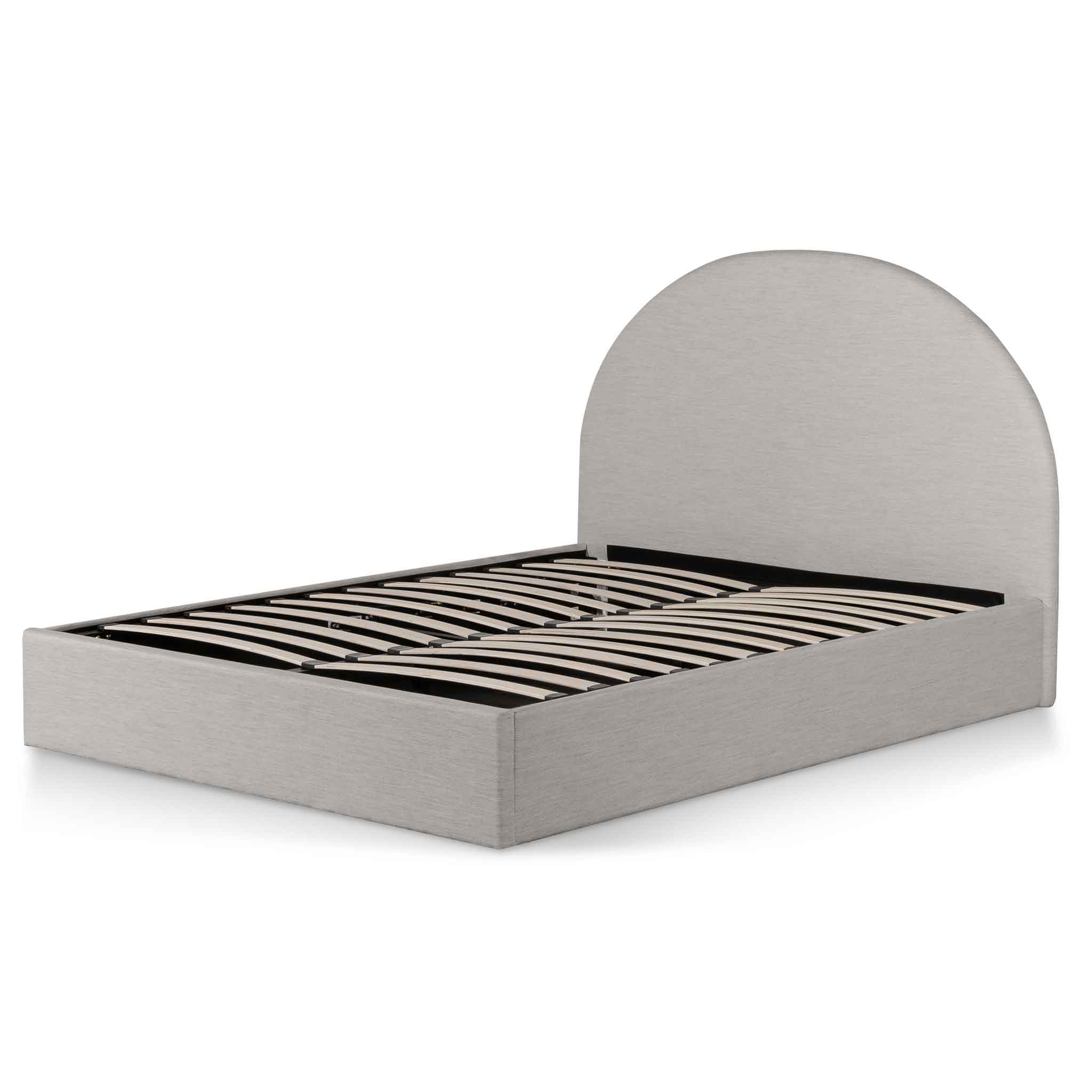 CBD6576-YO Fabric King Bed - Pearl Grey with Storage - Image 4