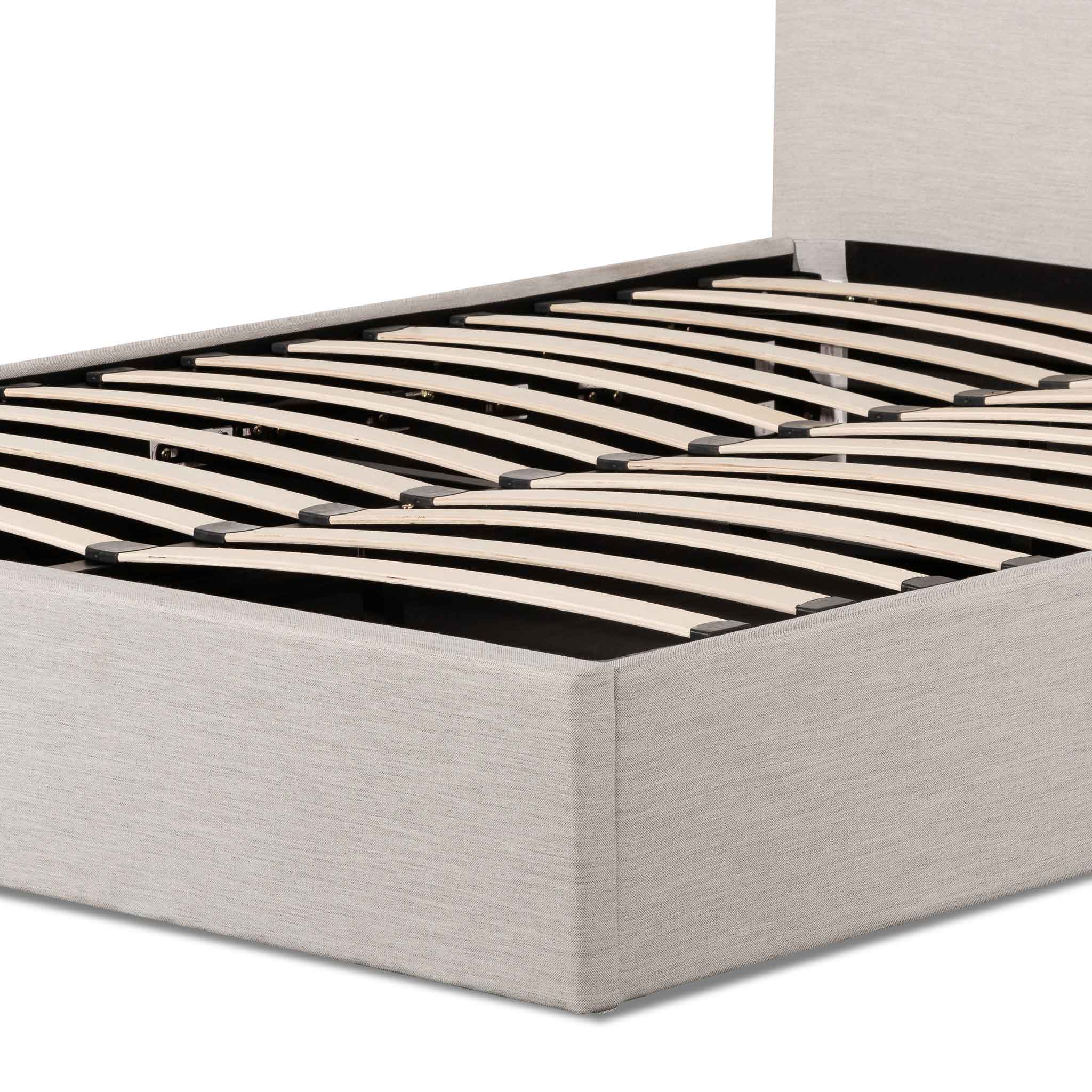 CBD6576-YO Fabric King Bed - Pearl Grey with Storage - Image 8