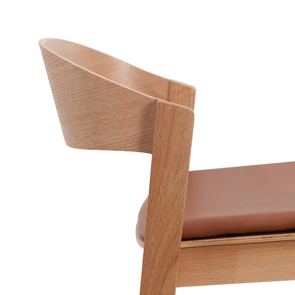 Ex Display - CBS10292-SD Natural Bar Stool - Brown Seat - Image 6