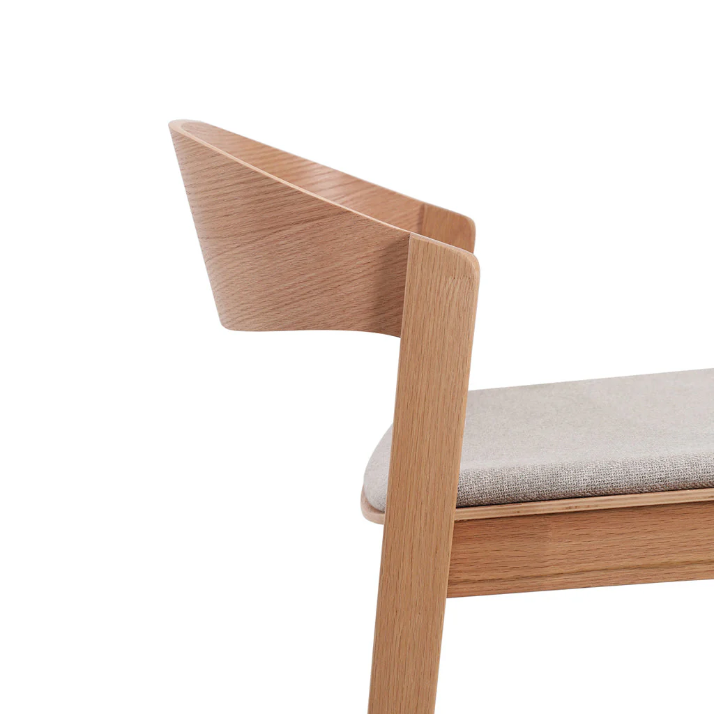 CBS10293-SD Natural Bar Stool - Grey Seat - Image 6