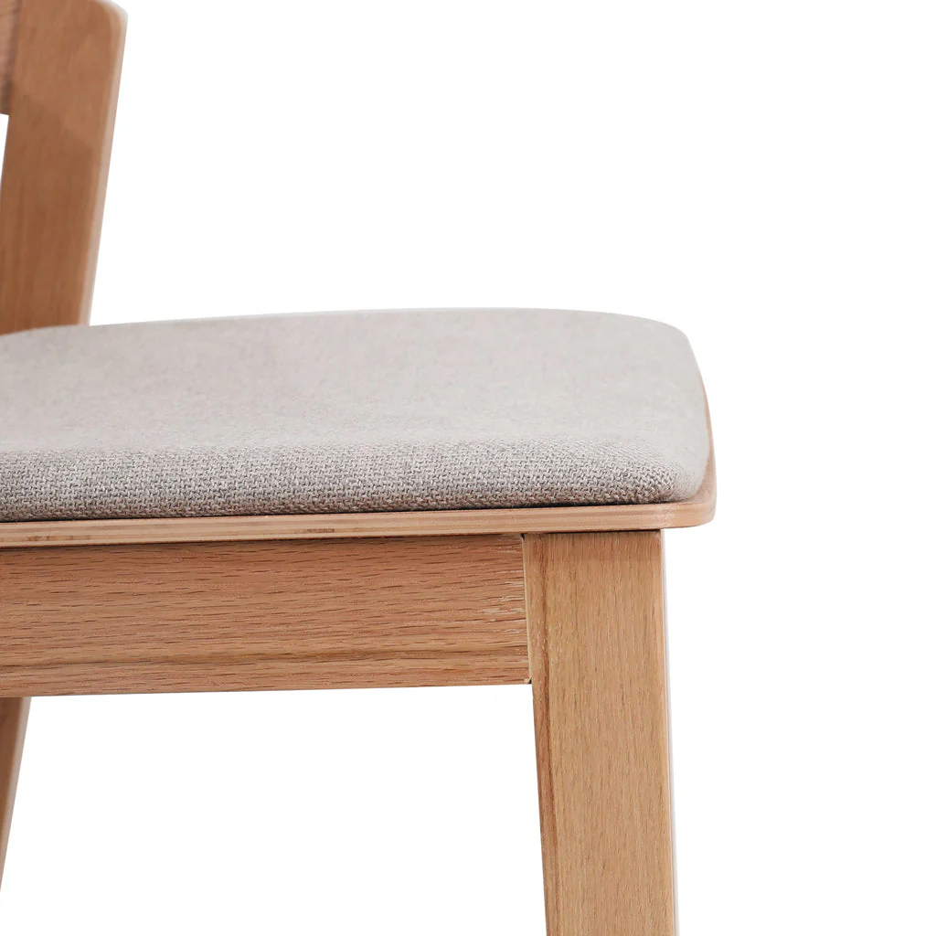 CBS10293-SD Natural Bar Stool - Grey Seat - Image 7