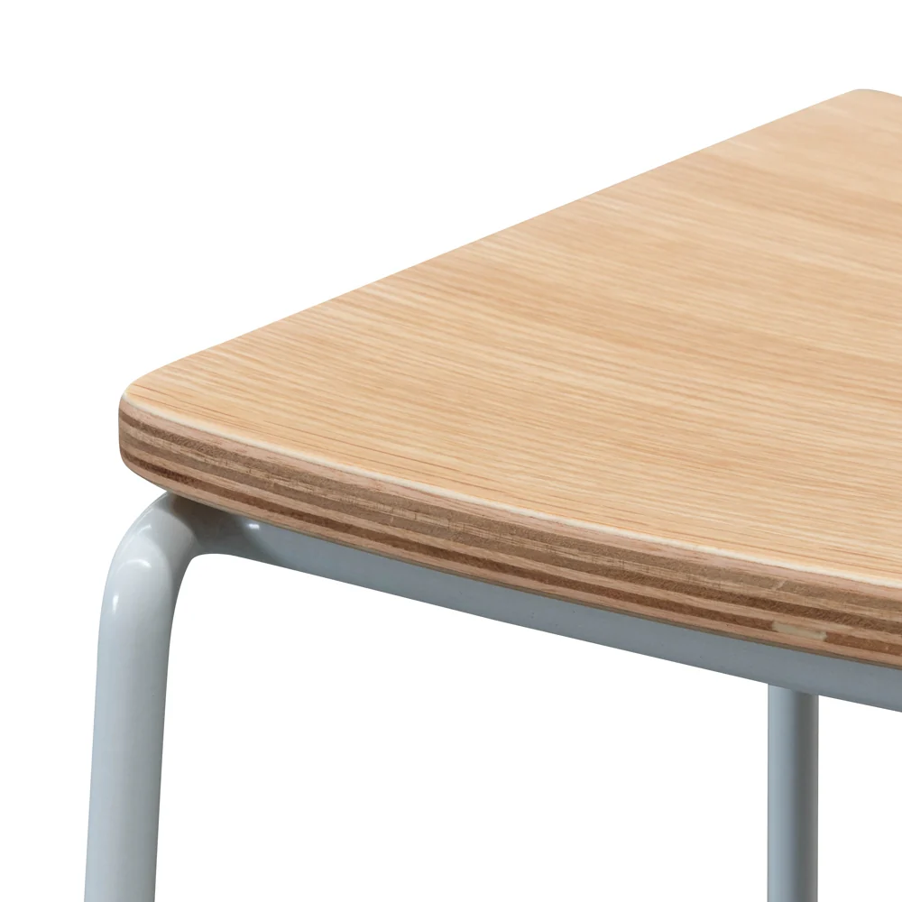Ex Display - CBS2453-NH Bar Stool With Natural Timber Seat - White Frame - Image 5