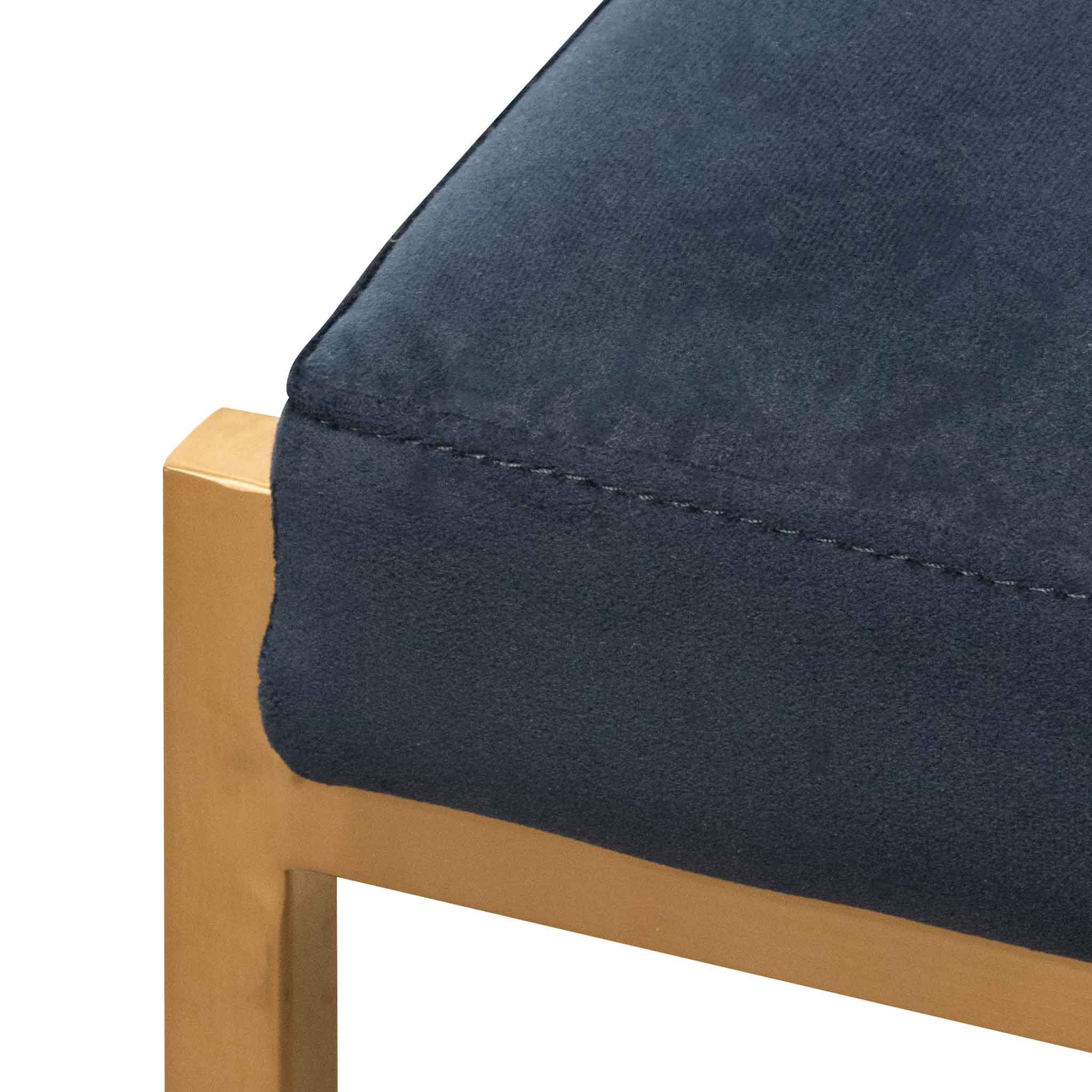 Ex Display - CBS6273-BS Indigo Velvet Bar Stool - Golden Base - Image 11