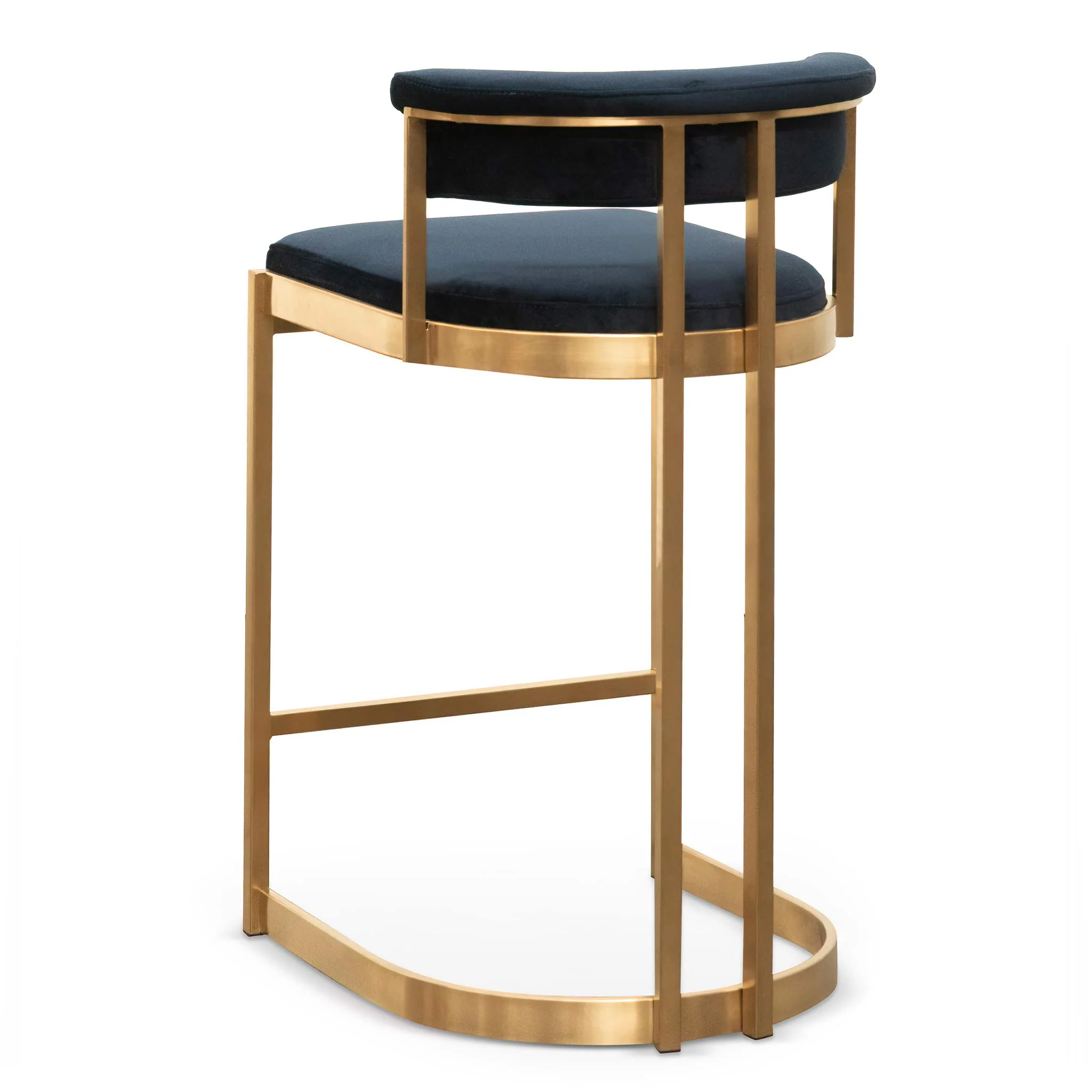 Ex Display - CBS6273-BS Indigo Velvet Bar Stool - Golden Base - Image 6