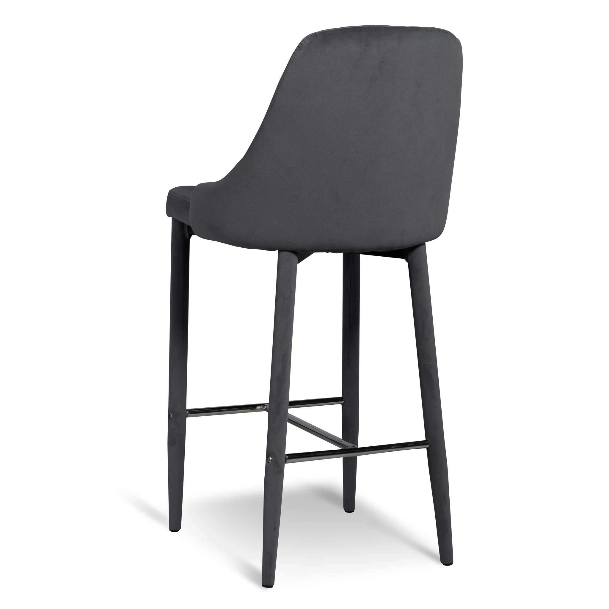Ex Display - CBS6573-ST 65cm Bar Stool - Grey Velvet - Image 4