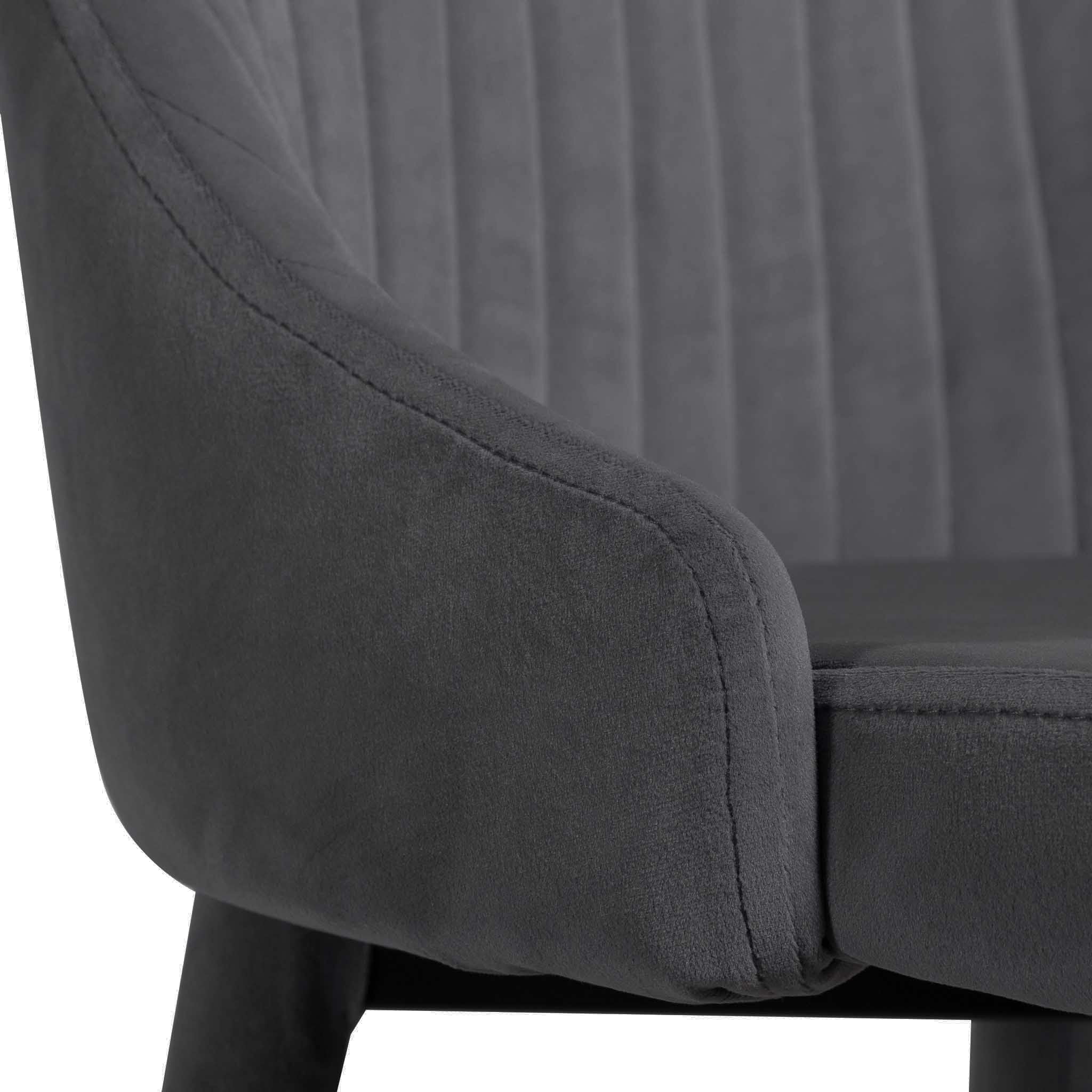 Ex Display - CBS6573-ST 65cm Bar Stool - Grey Velvet - Image 7