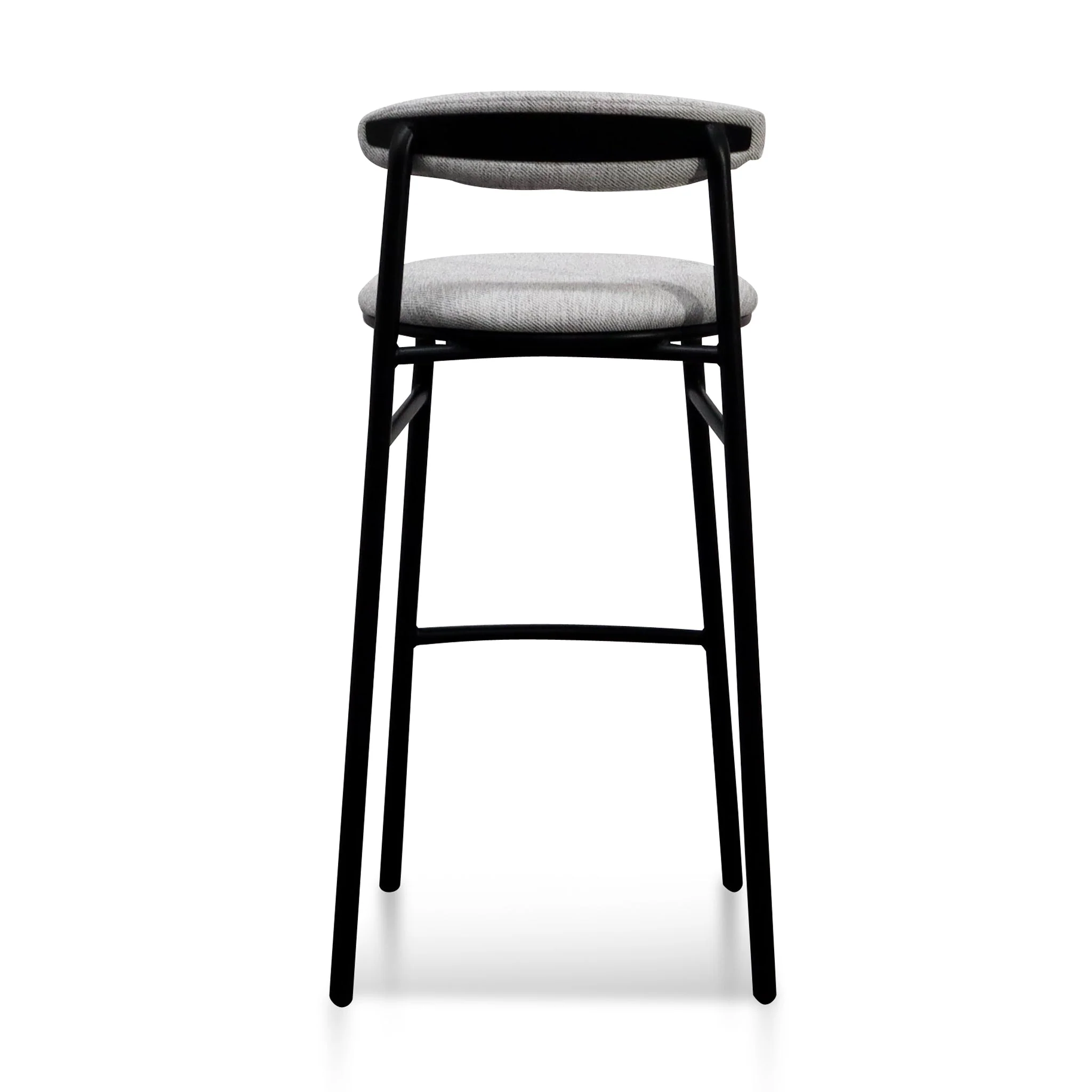 Ex Display - CBS6919-SD 75cm Fabric Bar Stool - Silver Grey and Black Legs-V1 - Image 4