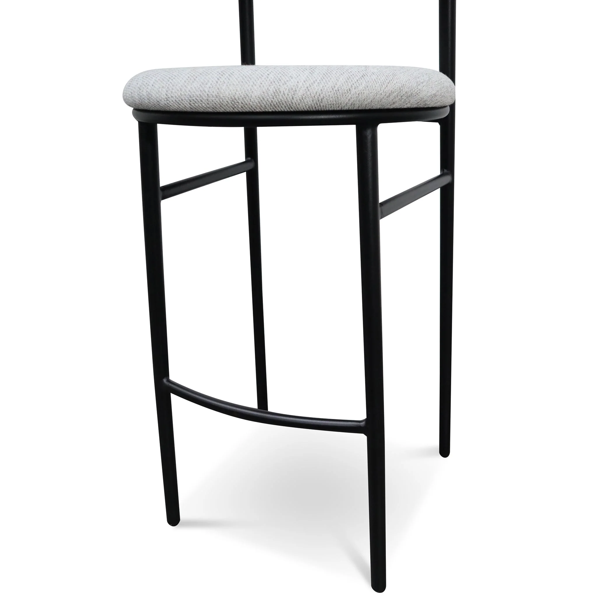 Ex Display - CBS6919-SD 75cm Fabric Bar Stool - Silver Grey and Black Legs-V1 - Image 5