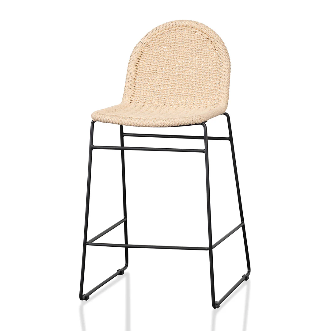 Ex Display - CBS6998-NH 65cm Rattan Barstool - Natural Seat - Image 2