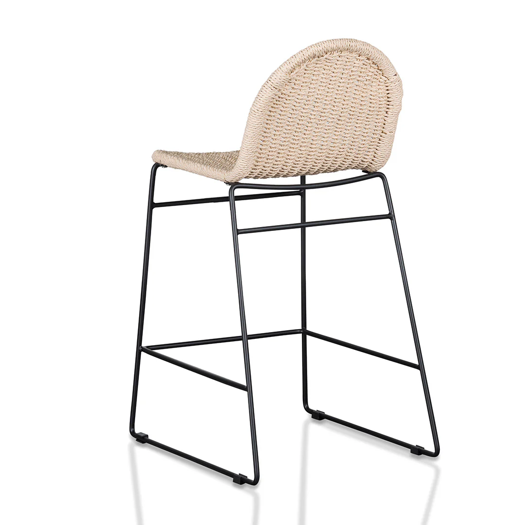 Ex Display - CBS6998-NH 65cm Rattan Barstool - Natural Seat - Image 5